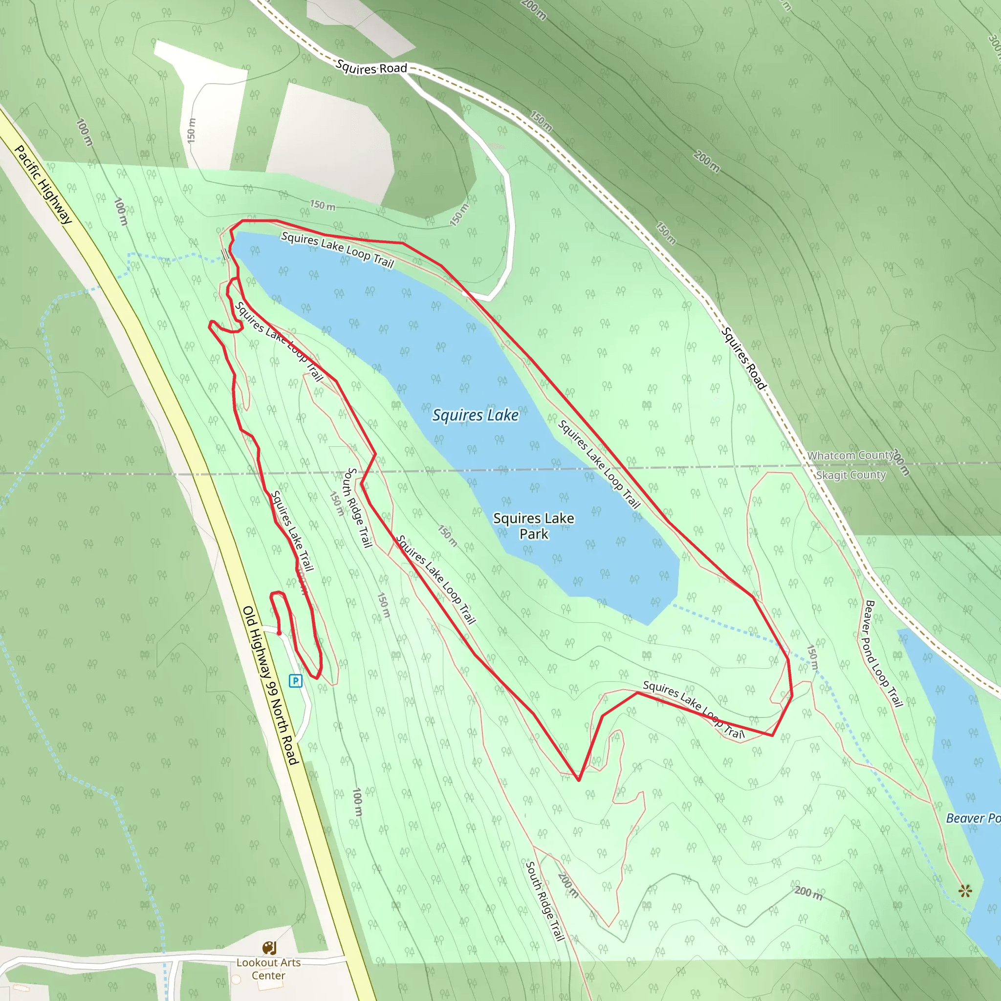 Squires Lake Loop mobile static map