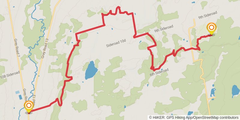 The Bruce Trail stage 26 Map