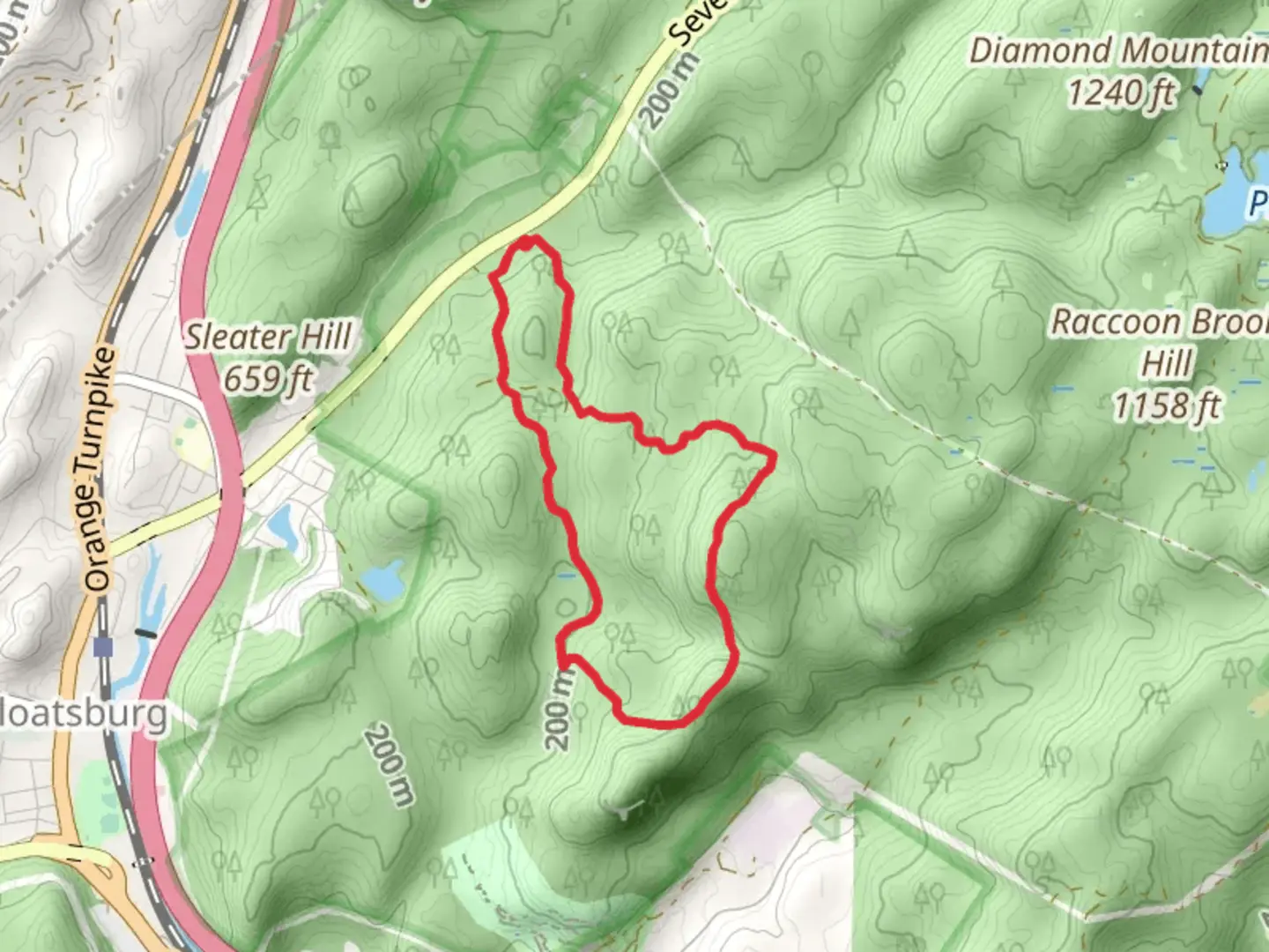 An image depicting the trail Ramapo Torne via 7 Hills Trail and its surrounding area.