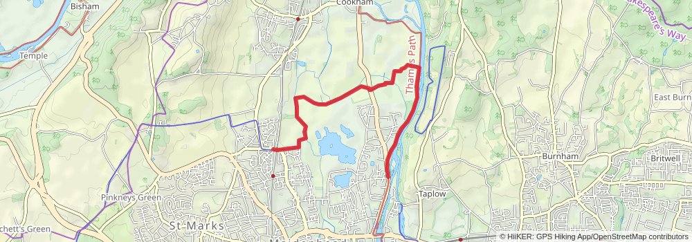 Maidenhead Boundary Loop Walk stage 2 Map