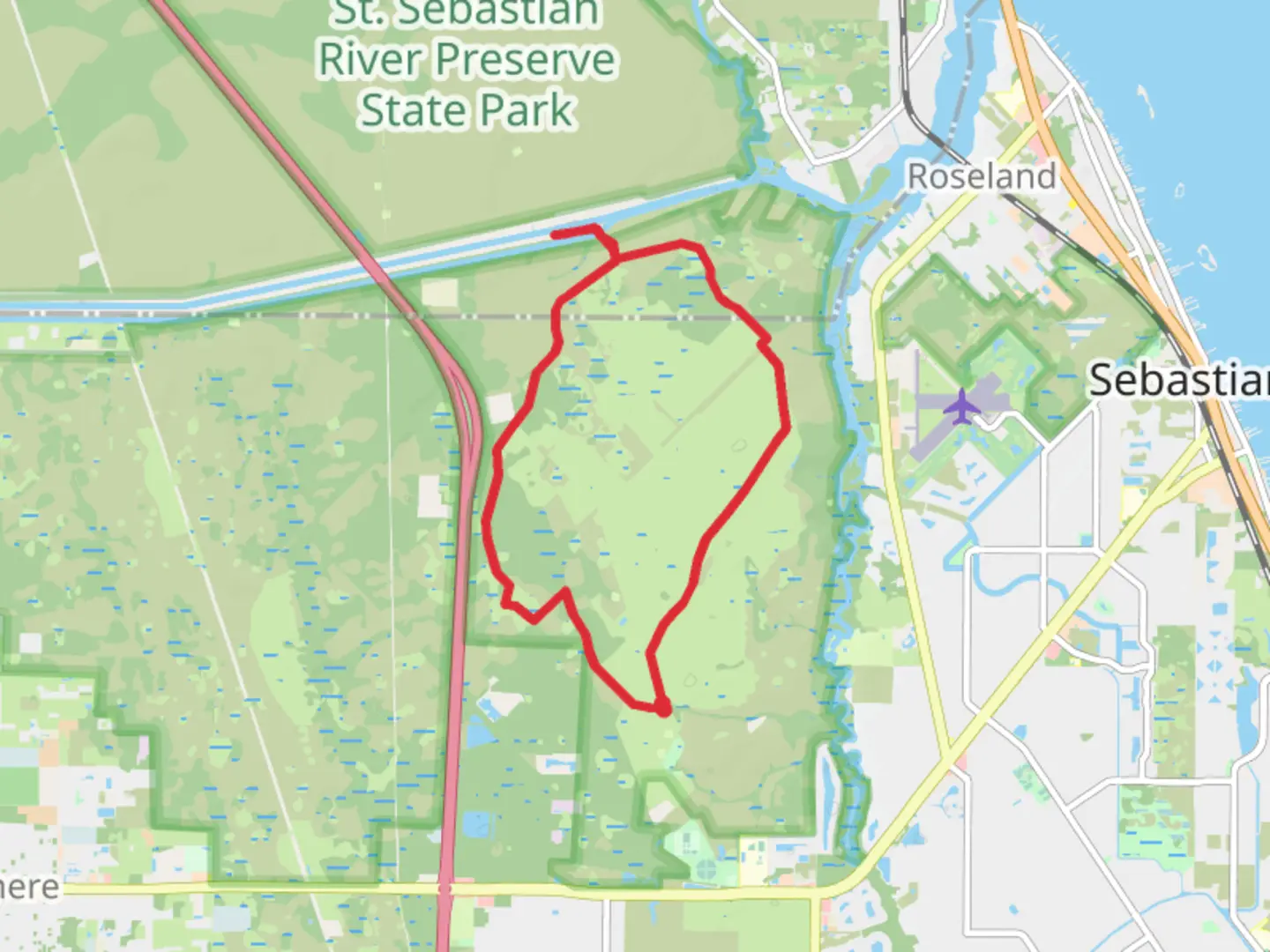 An image depicting the trail Blue Trail to C 54 Canal and its surrounding area.