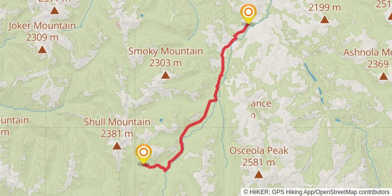 Pacific Northwest Trail alt 4 Map