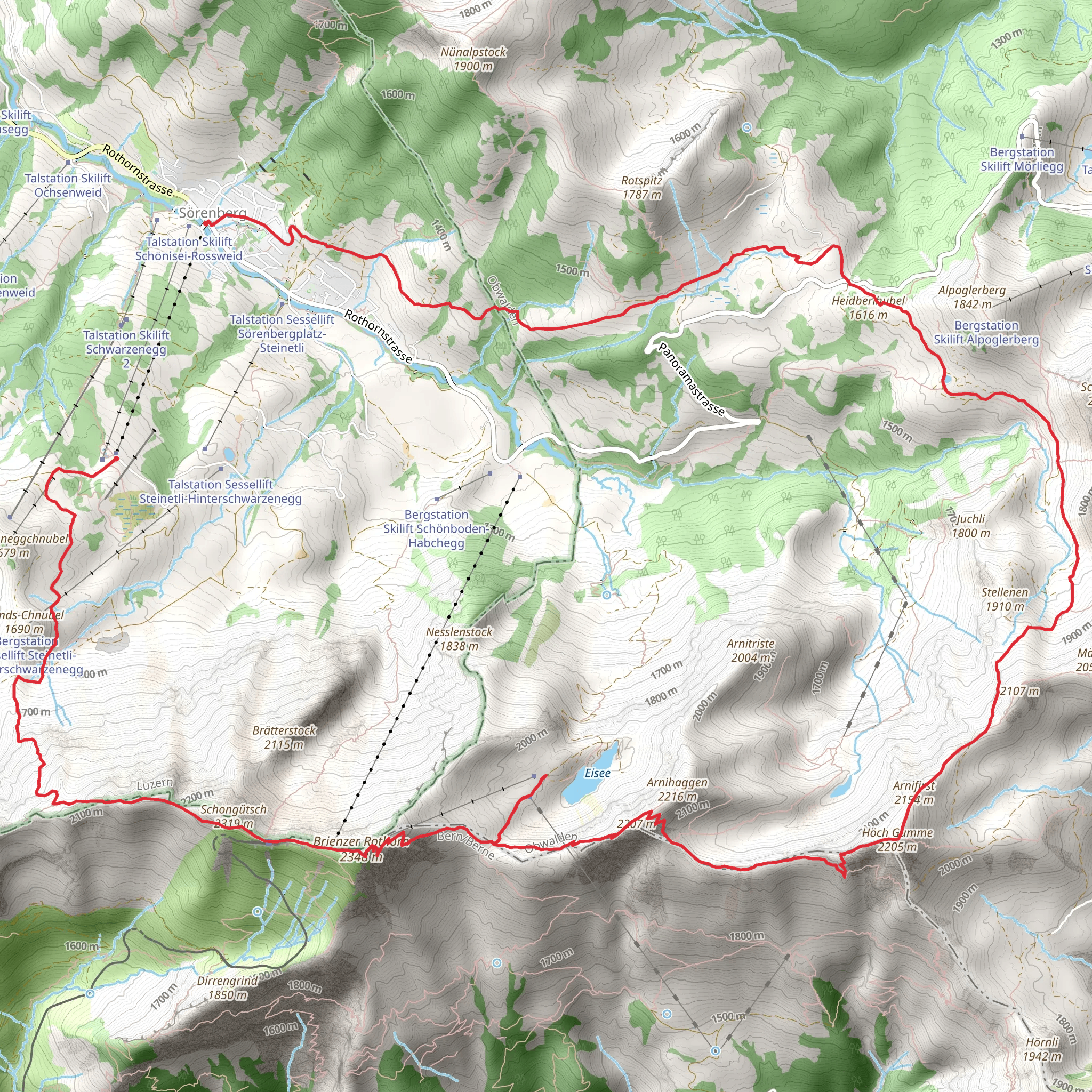 Brienzer Rothorn Ibex Trek mobile static map