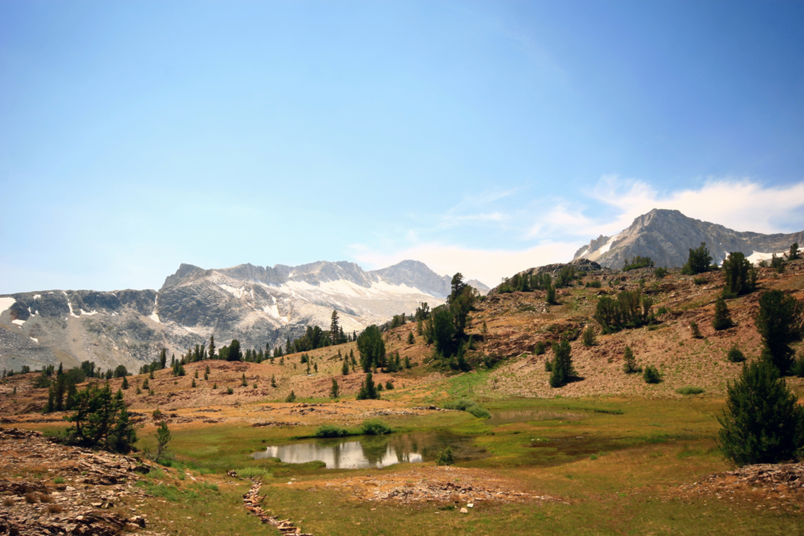 An image depicting the trail Lee Vining Creek Trail and its surrounding area.
