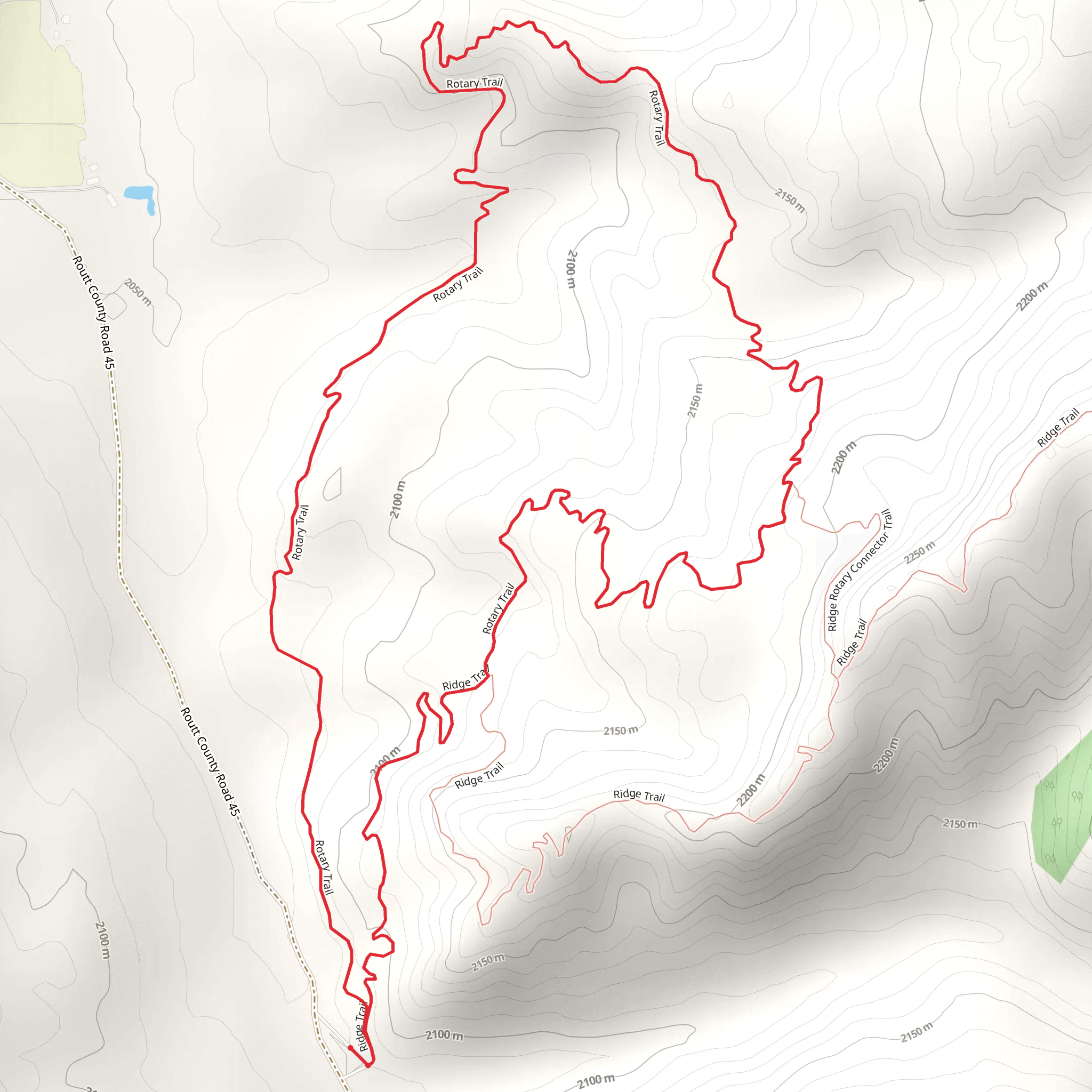 Ridge and Rotary Loop Trail mobile static map