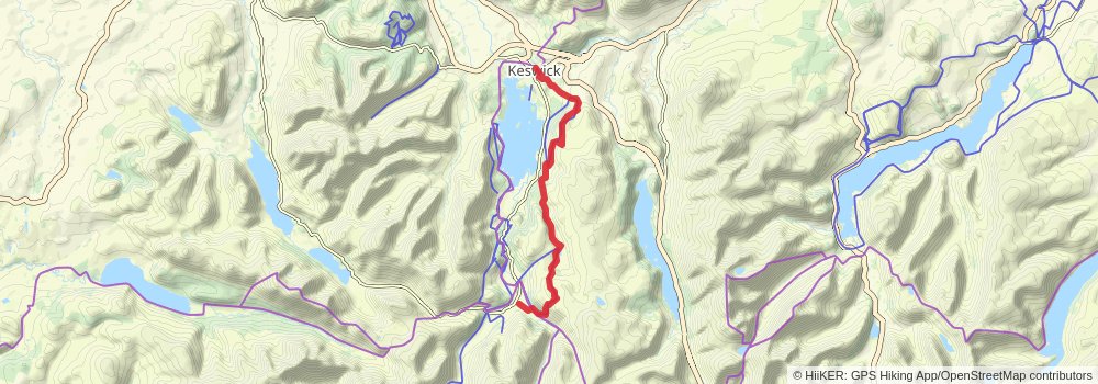 Lakes Walk from Borrowdale and Buttermere stage 3 Map