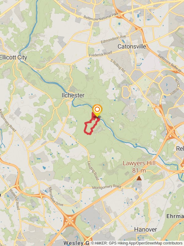 Garrett's Pass, Upper Cascade Falls and Cascade Falls Loop Trail mobile static map