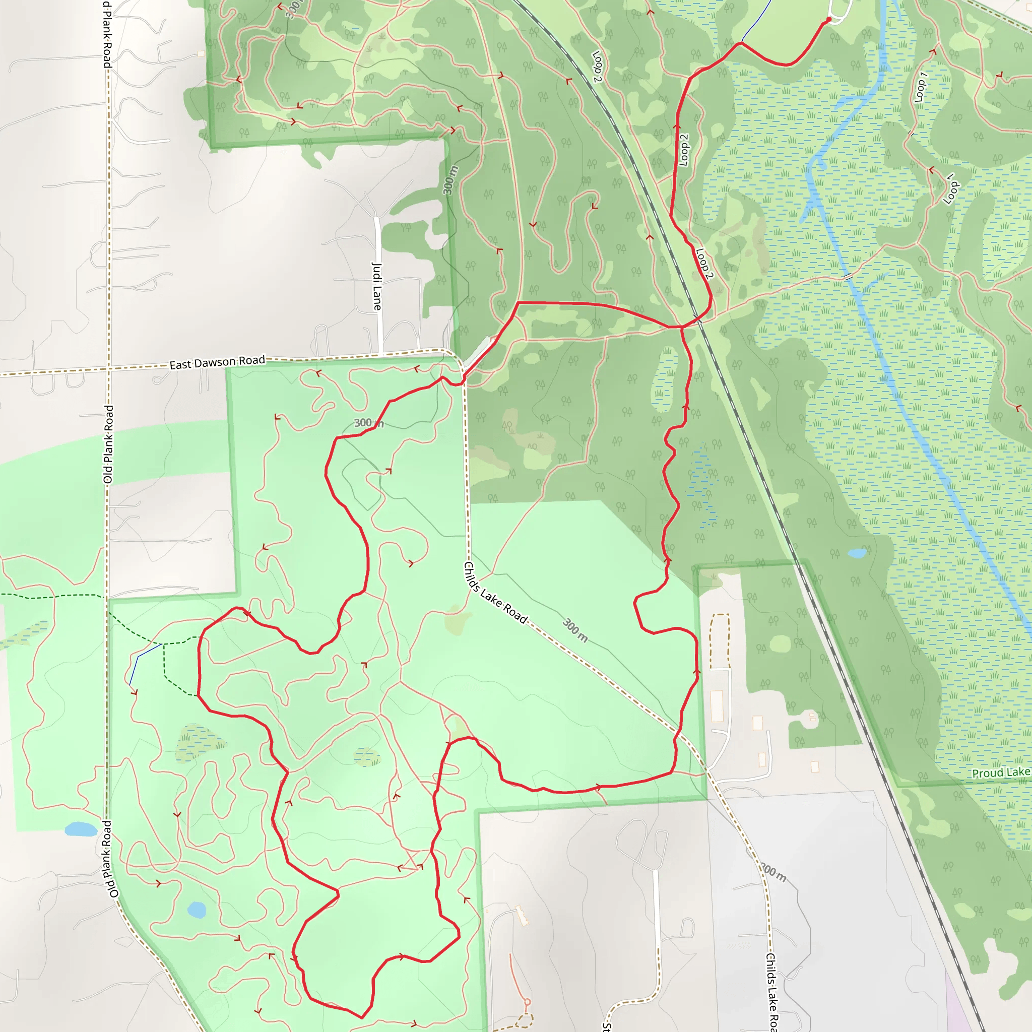 Loop 2 and 4 from Garden Road mobile static map