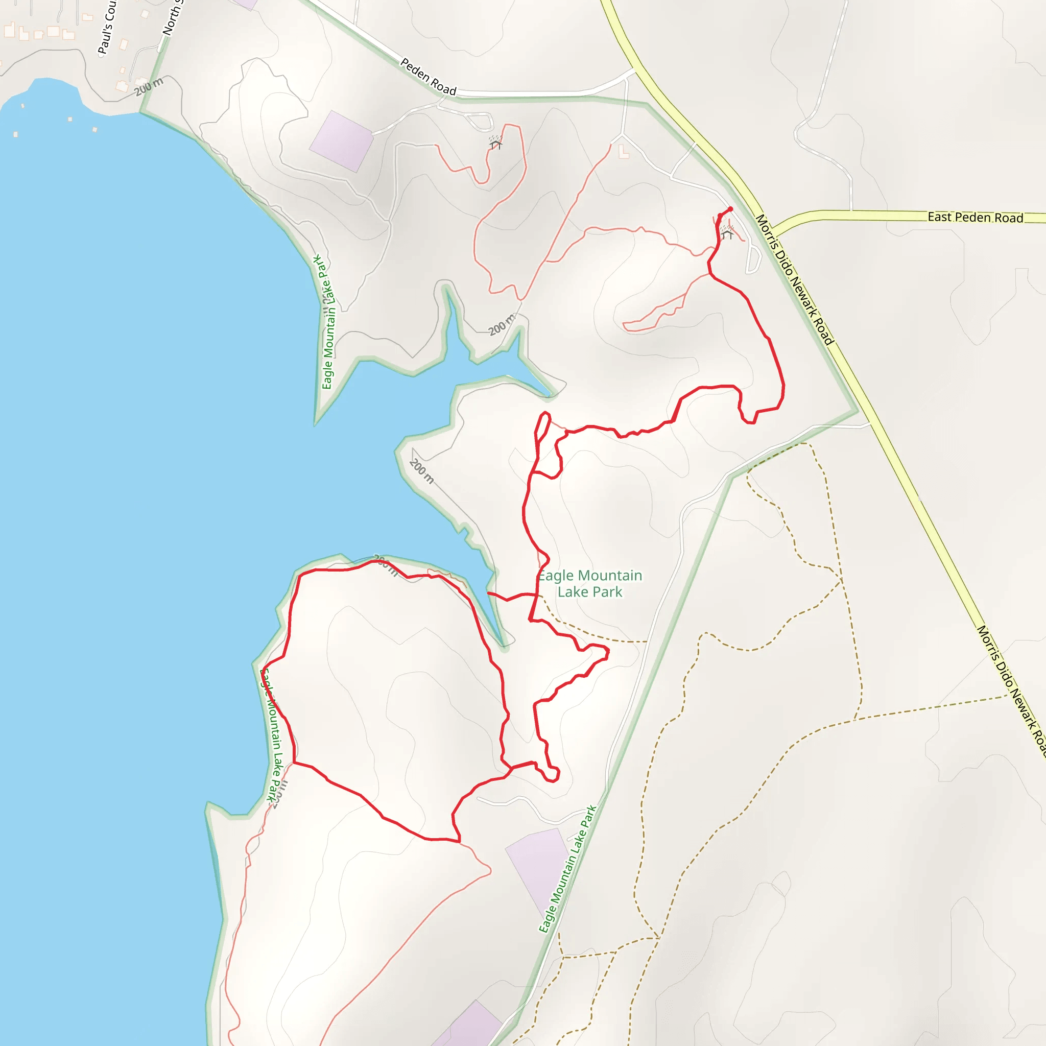 Eagle Mountain Lake Overlook Loop mobile static map