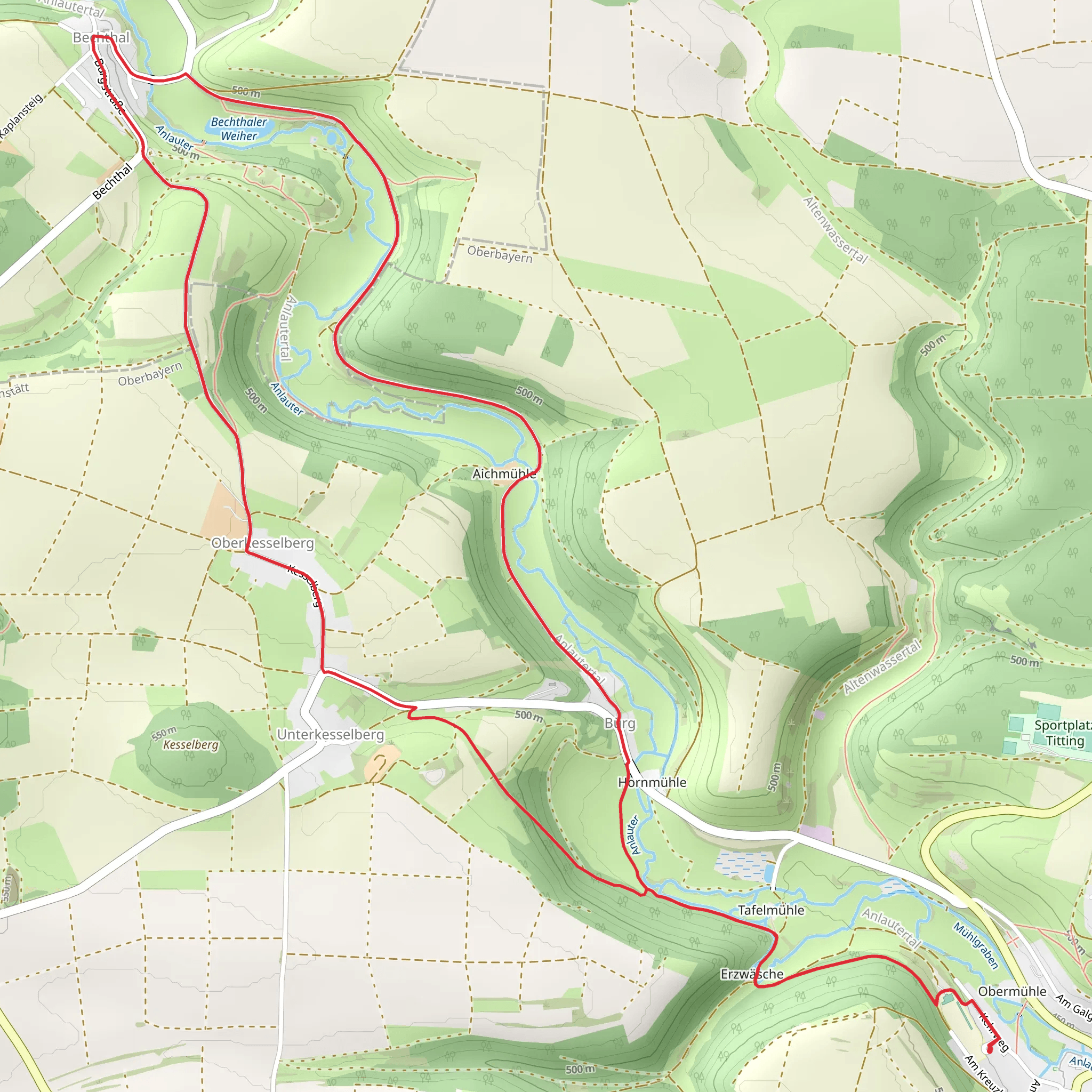 Bechthaler Weg mobile static map