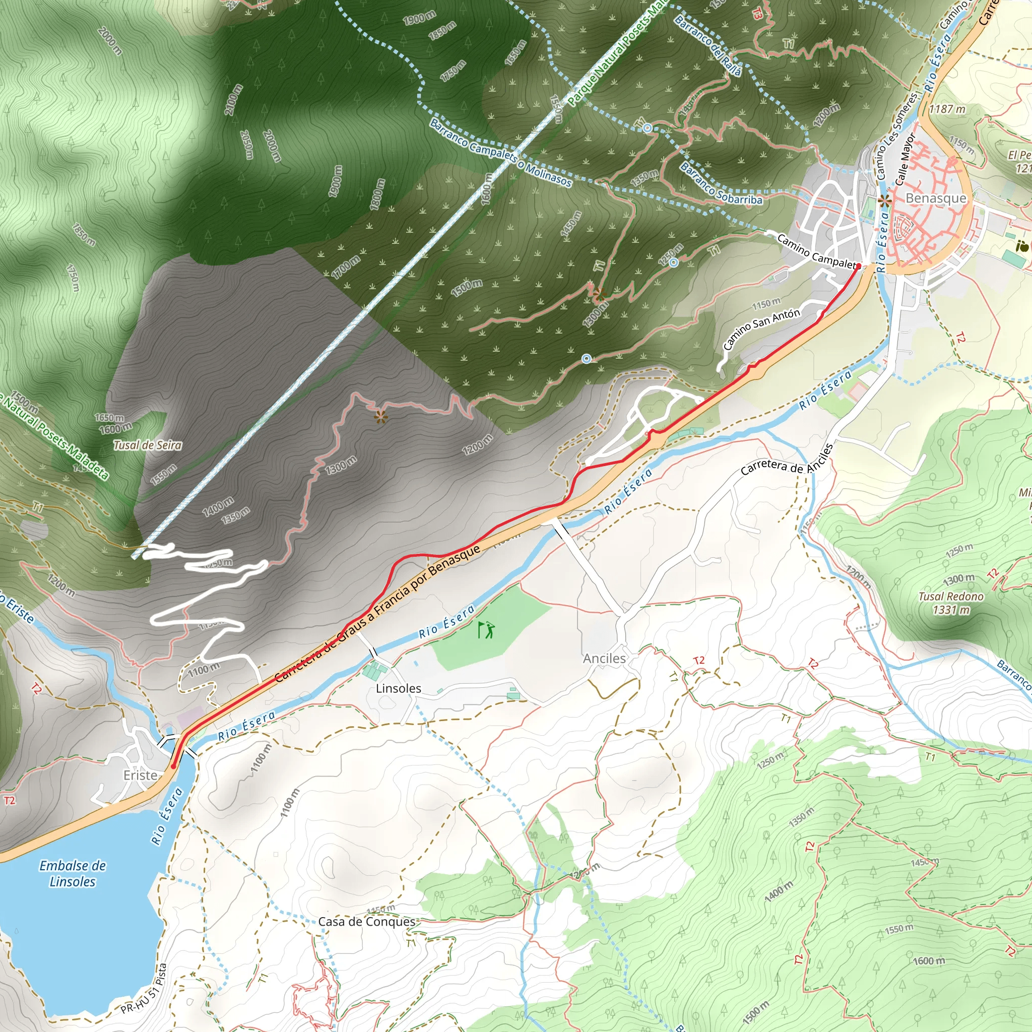 Benasque - Eriste PR HU 32 mobile static map