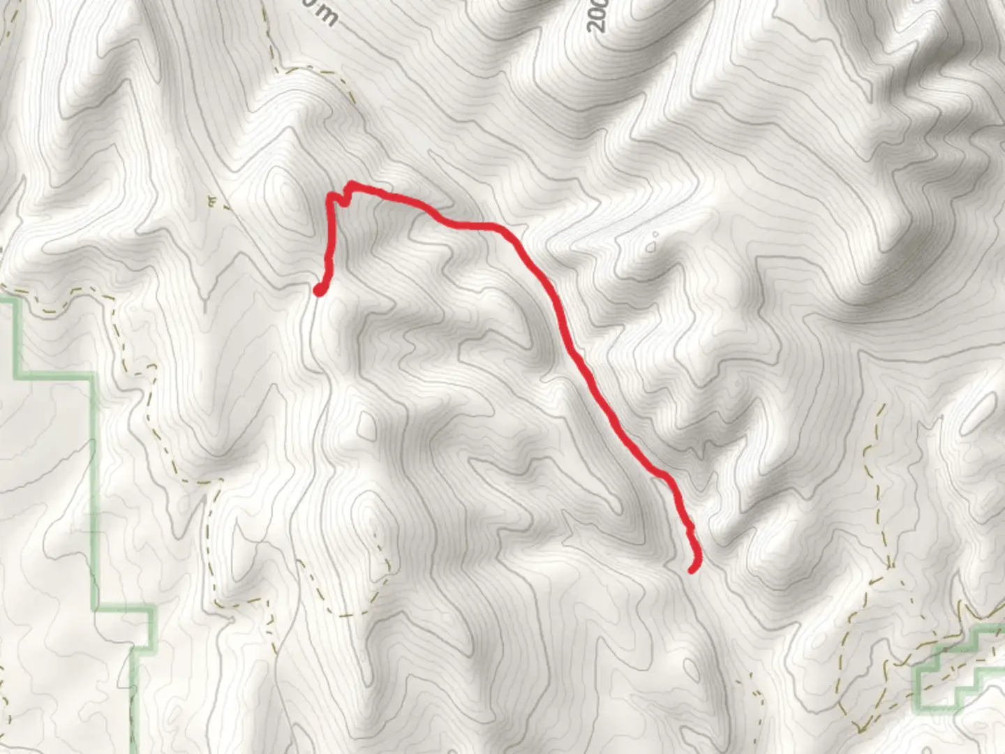 An image depicting the trail Whitetail Trail and its surrounding area.