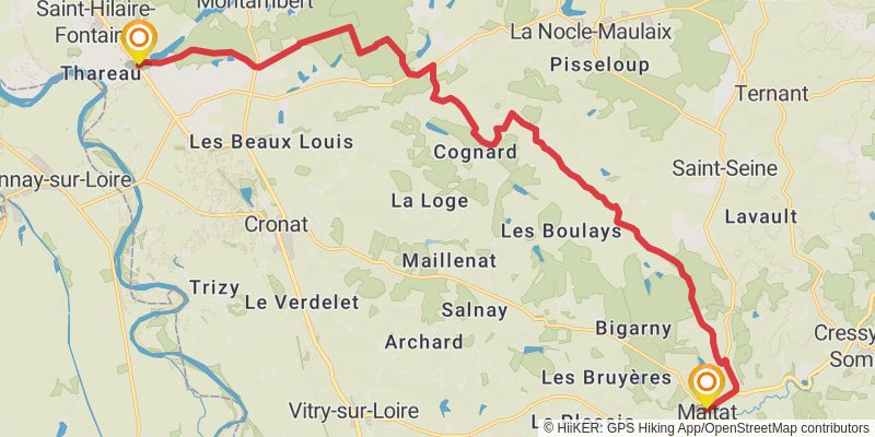 GR 3 - Vallee De La Loire stage 22 Map