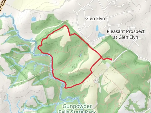 Little Gunpowder Trail - White, Red Dot and Boundary Trail - Blue Loop