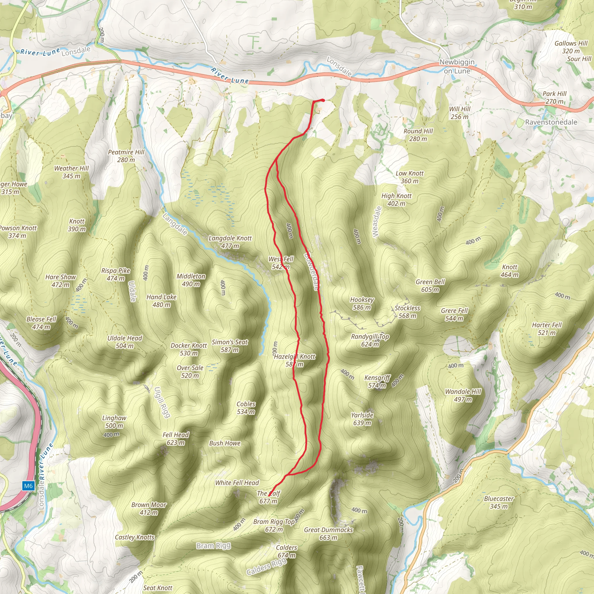 Bowderdale and the Calf mobile static map