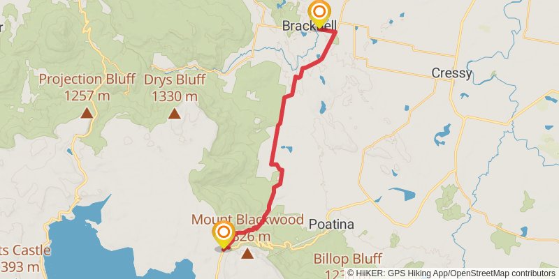 Tasmanian Trail stage 8 Map