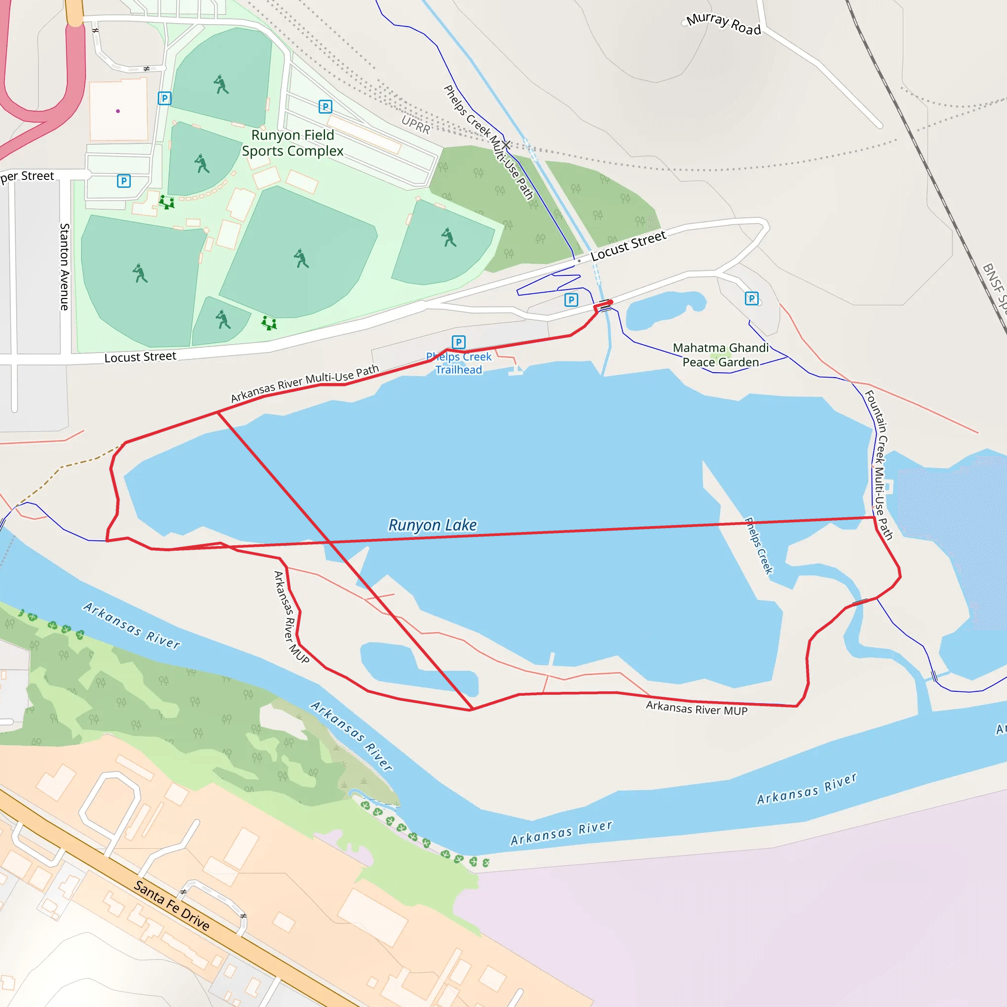 Runyon Lake Loop mobile static map