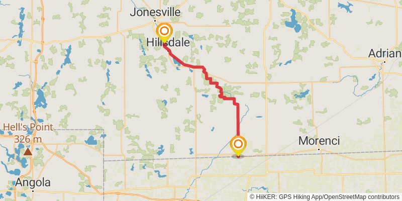 North Country Trail - Michigan Southeast stage 45 Map