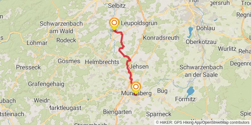 Fränkischer Gebirgsweg stage 2 Map