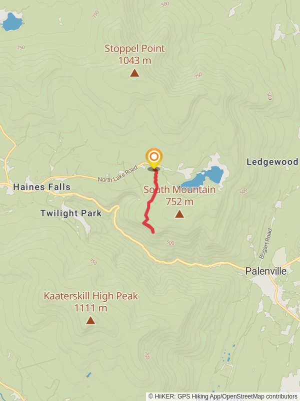 Escarpment Short Trail mobile static map