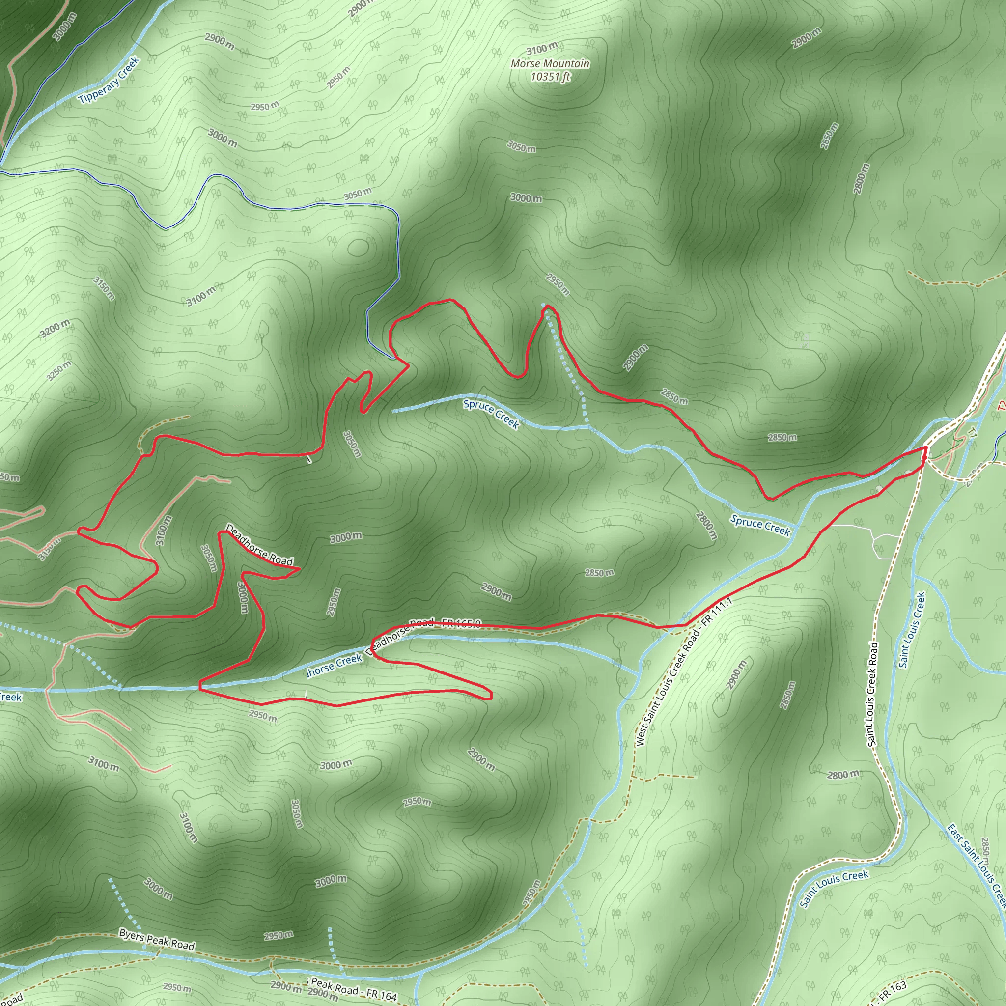 Deadhorse - Spruce Creek Loop mobile static map