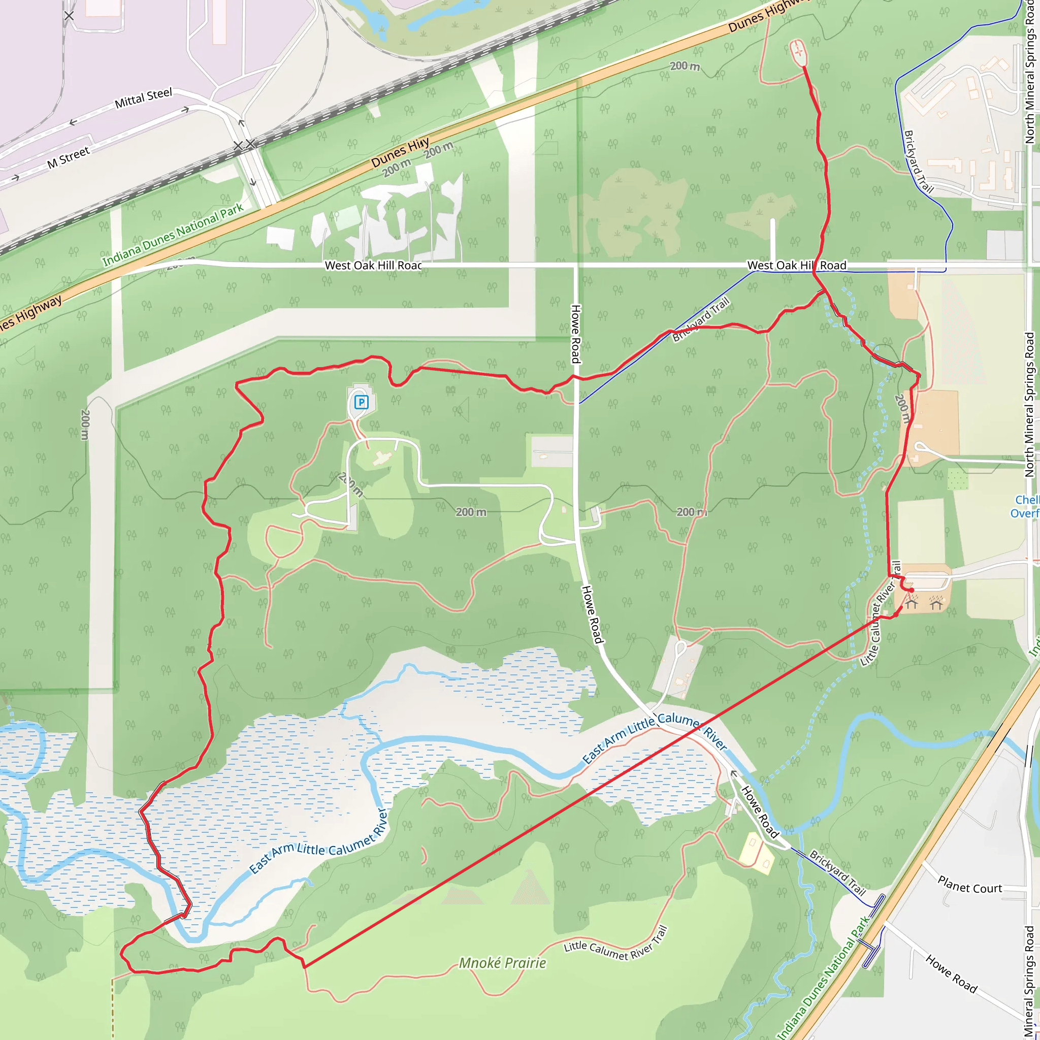 Mnoké Prairie Loop mobile static map