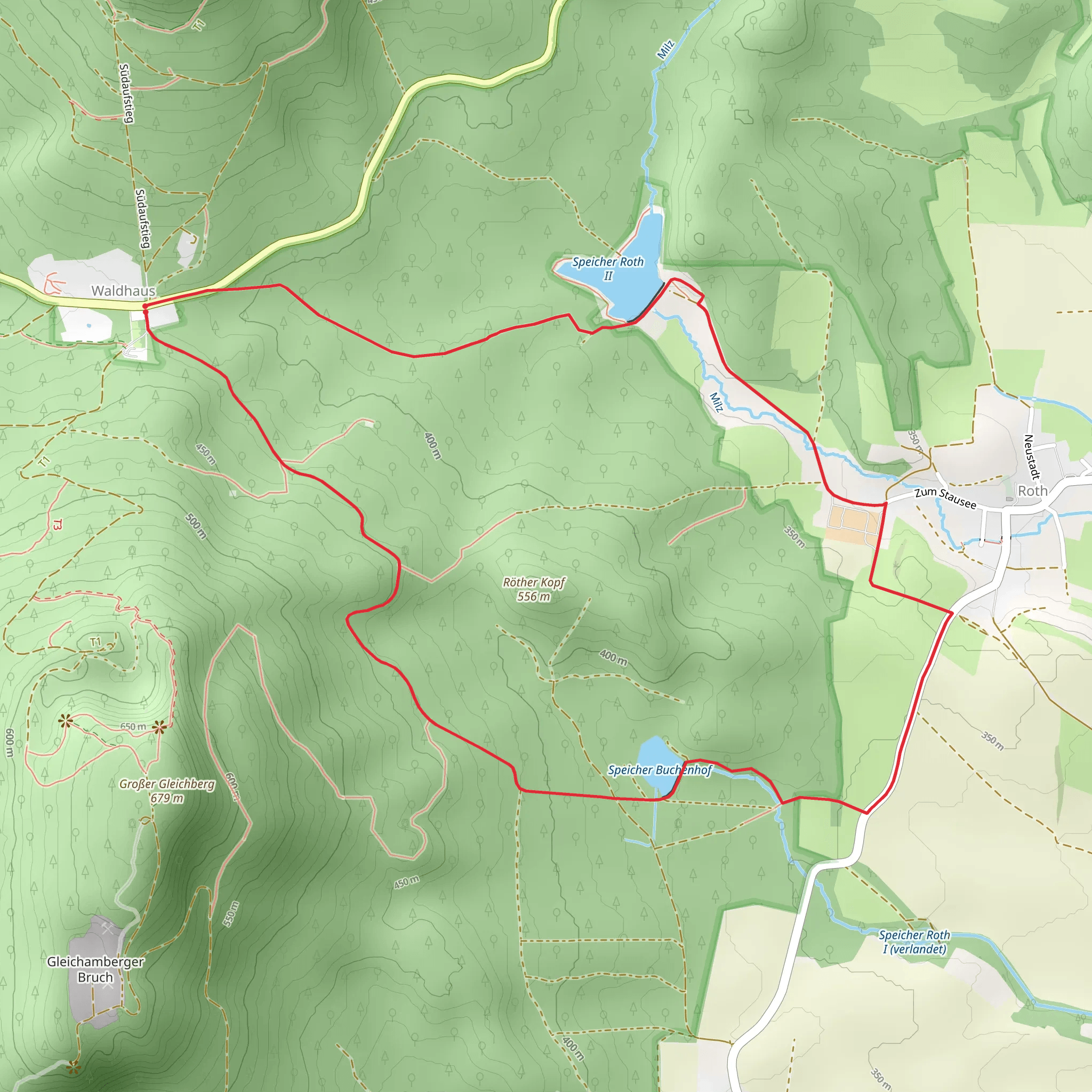 Speicher Buchenhof and Speicher Roth II Loop from Waldhaus mobile static map
