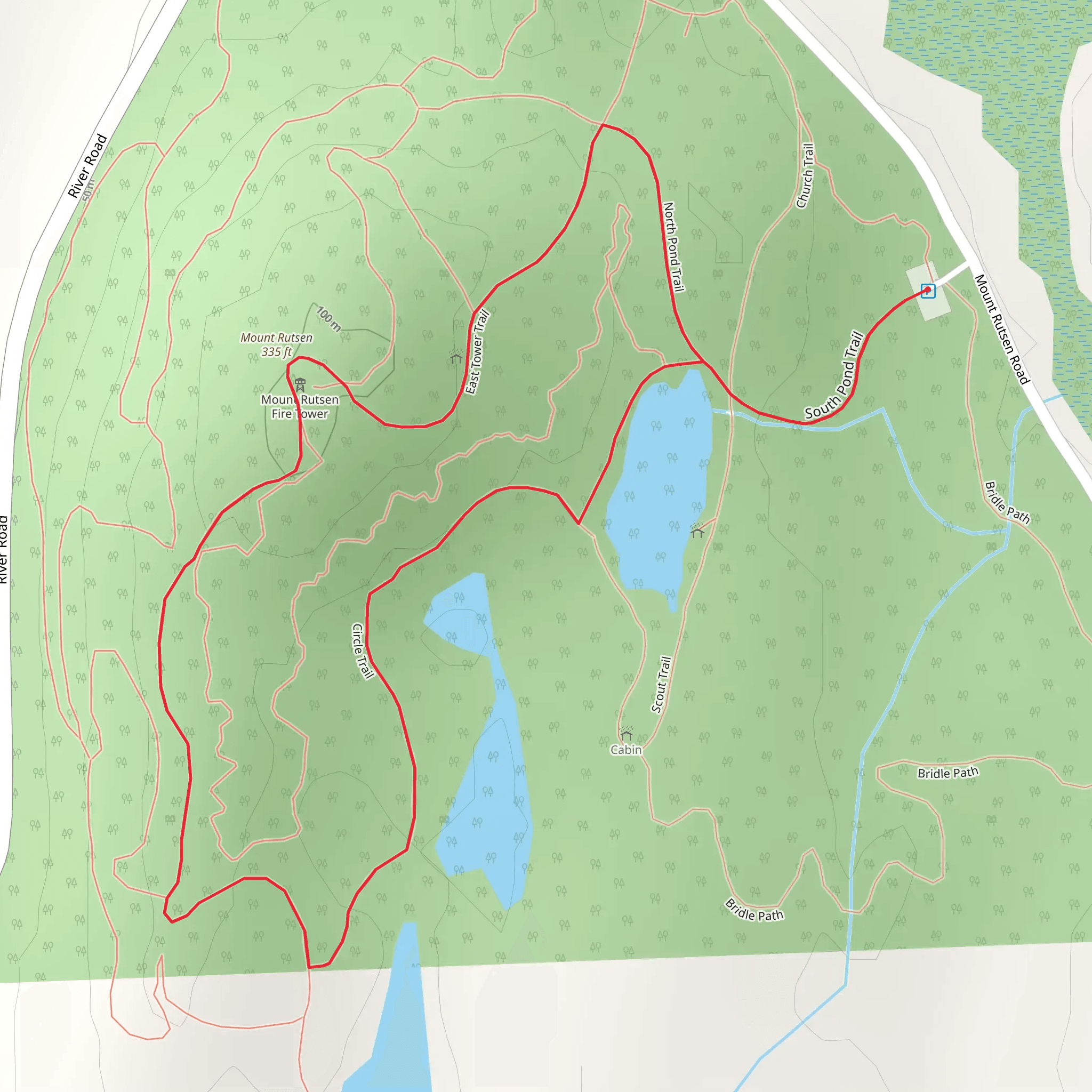 Mount Rutsen Loop Trail mobile static map