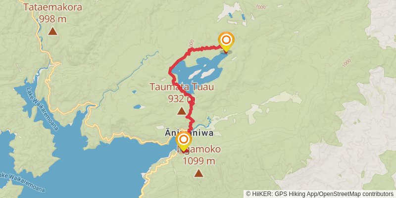 Lake Waikaremoana Loop stage 6 Map