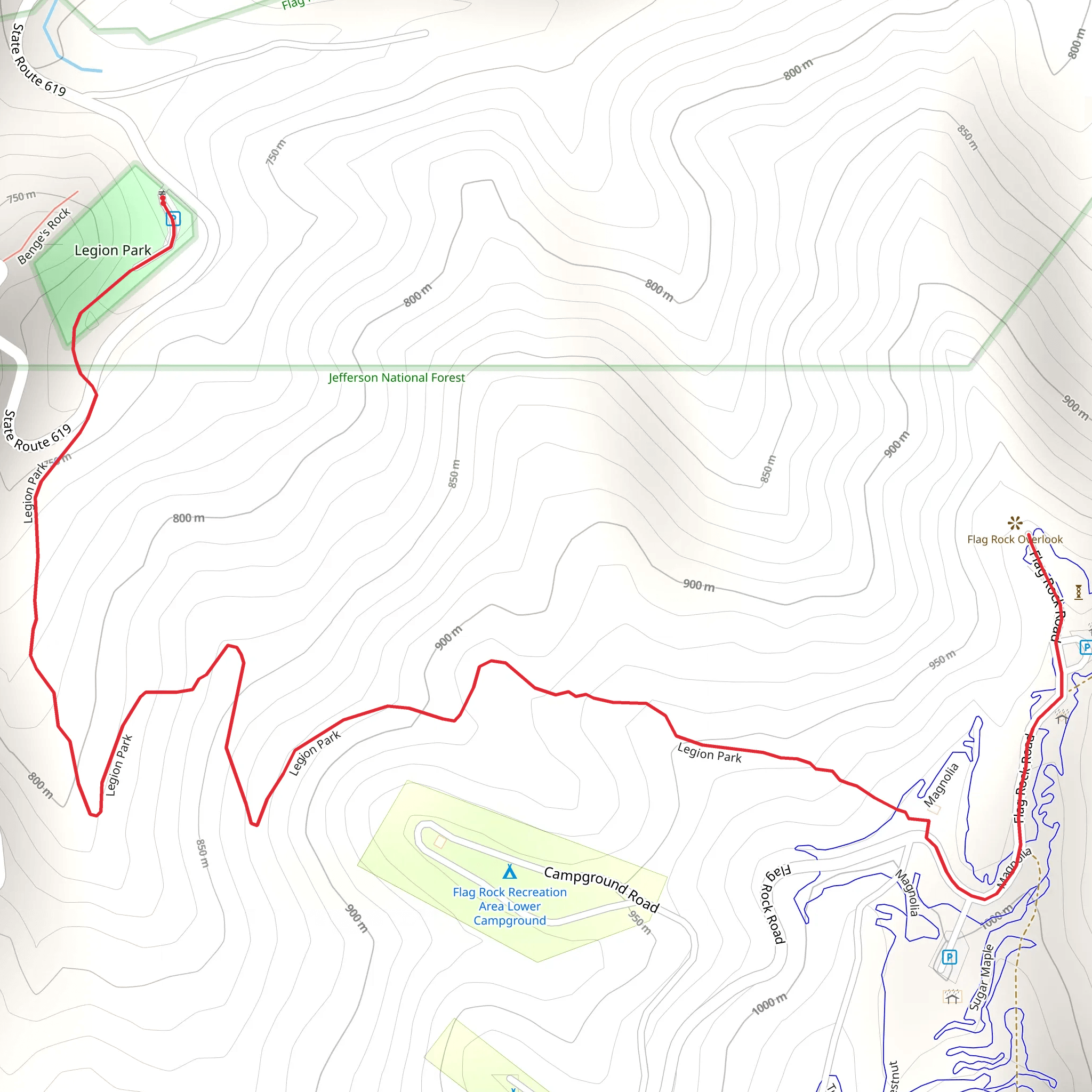 Legion Park mobile static map