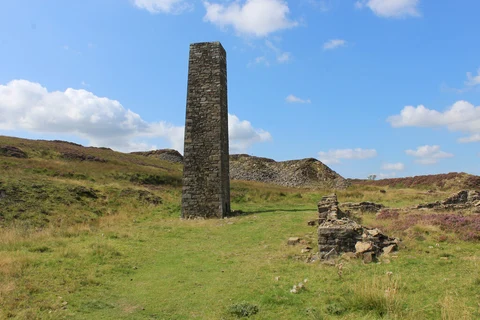 An image depicting the trail Haslingden to Helmshore Walk via Calf Hey Reservoir and its surrounding area.