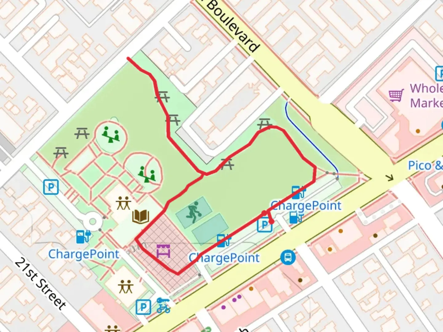 An image depicting the trail Virginia Avenue Park Loop and its surrounding area.