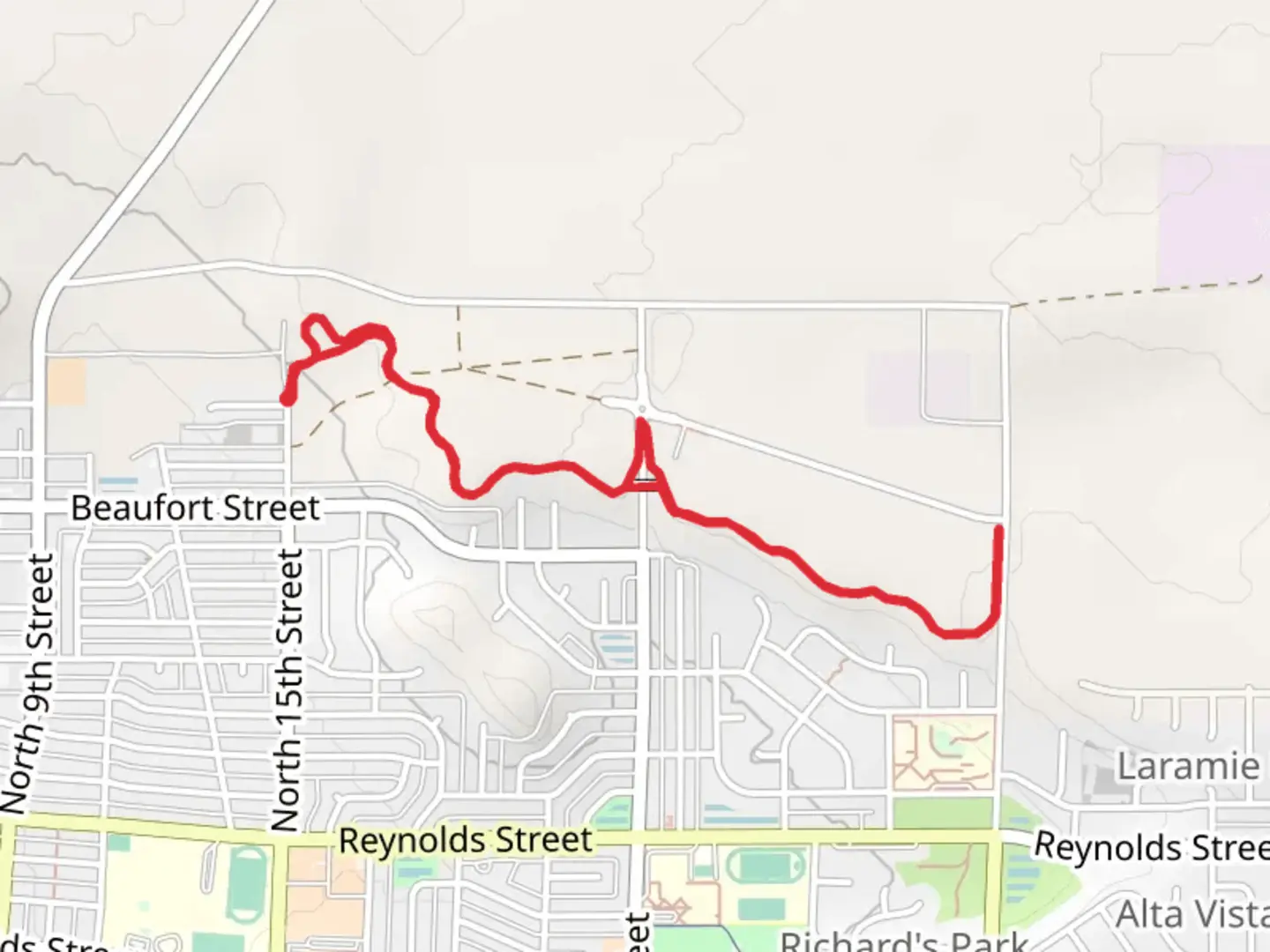 An image depicting the trail Cirrus Sky Trail and its surrounding area.