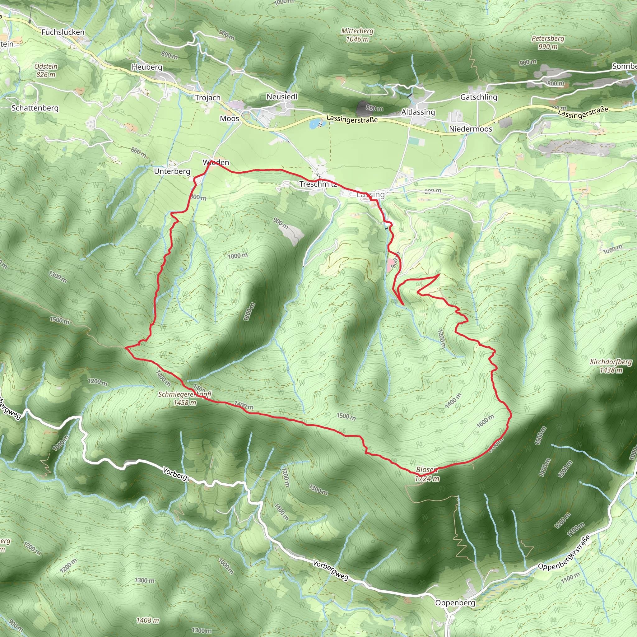 Blosen-Stribing Loop mobile static map