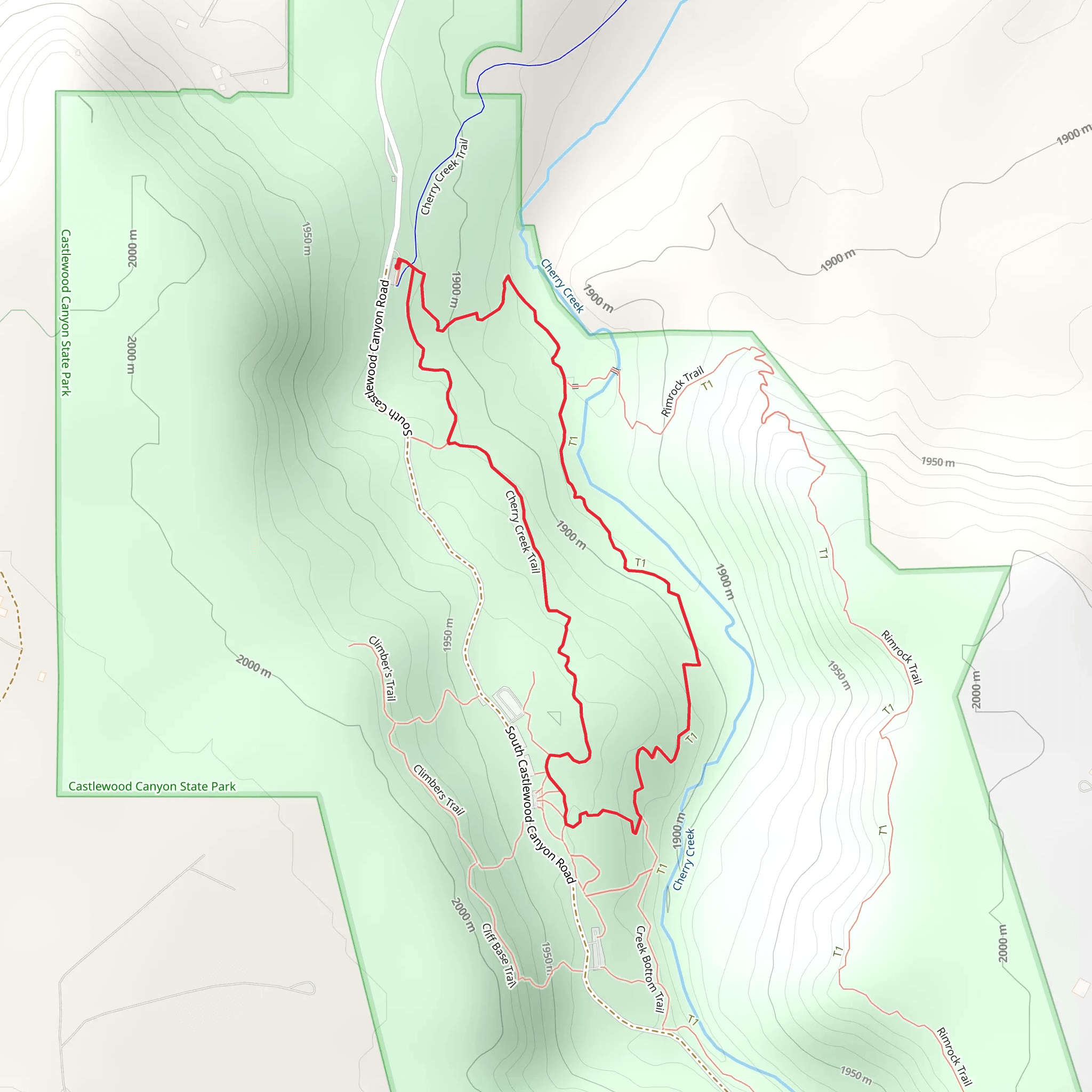 Cherry Creek Loop mobile static map