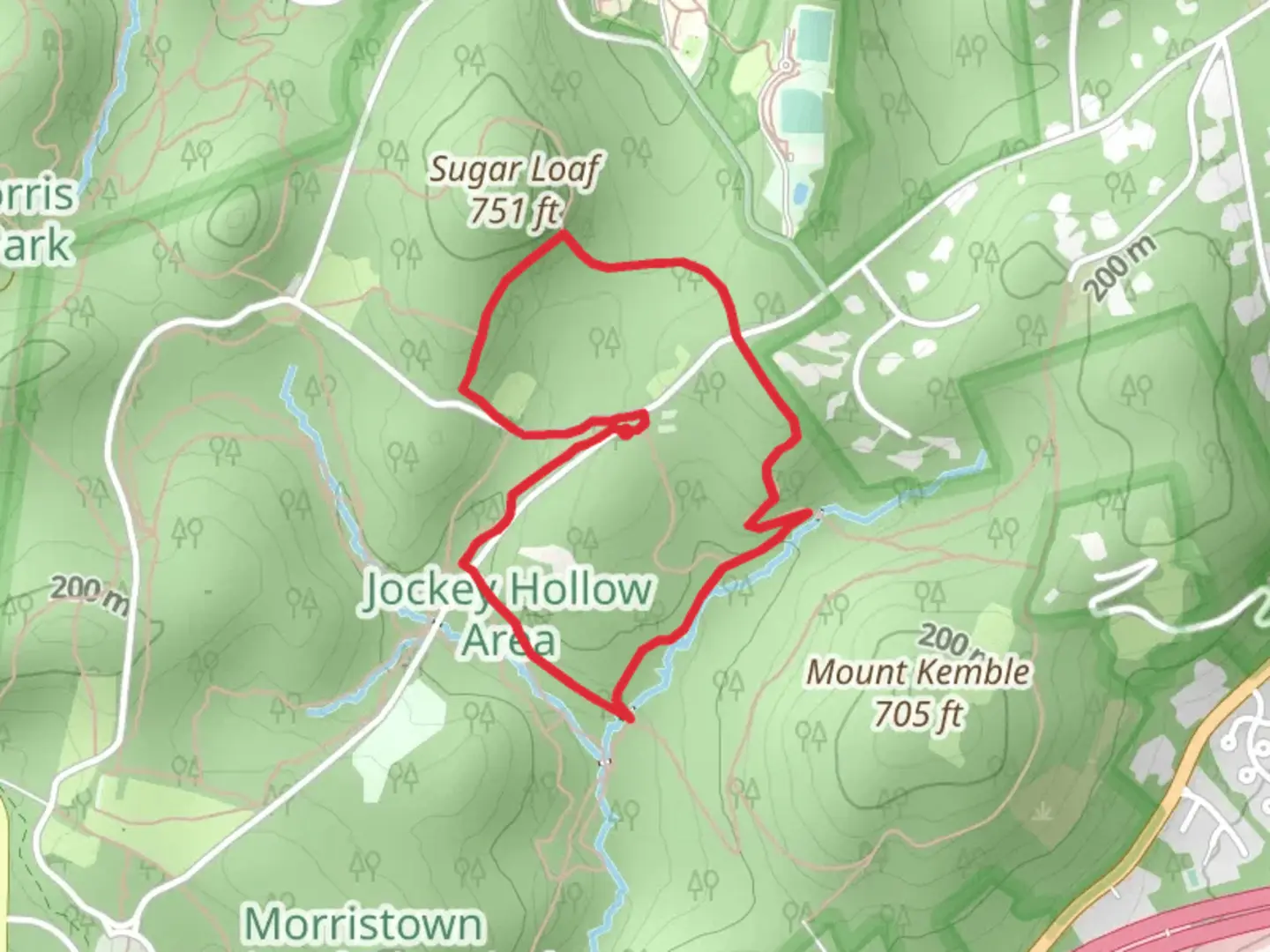 An image depicting the trail Blue and Grand Loop Trail and its surrounding area.