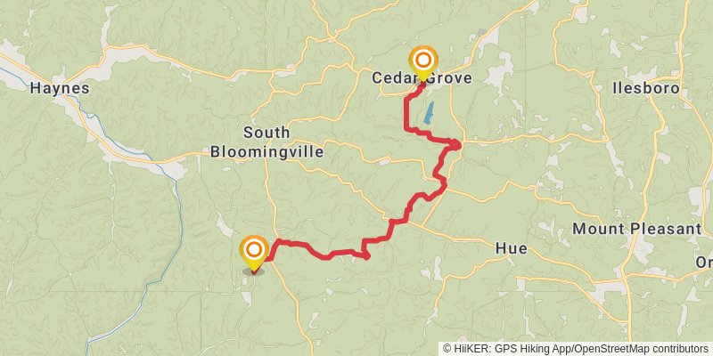 American Discovery Trail North Route stage 60 Map