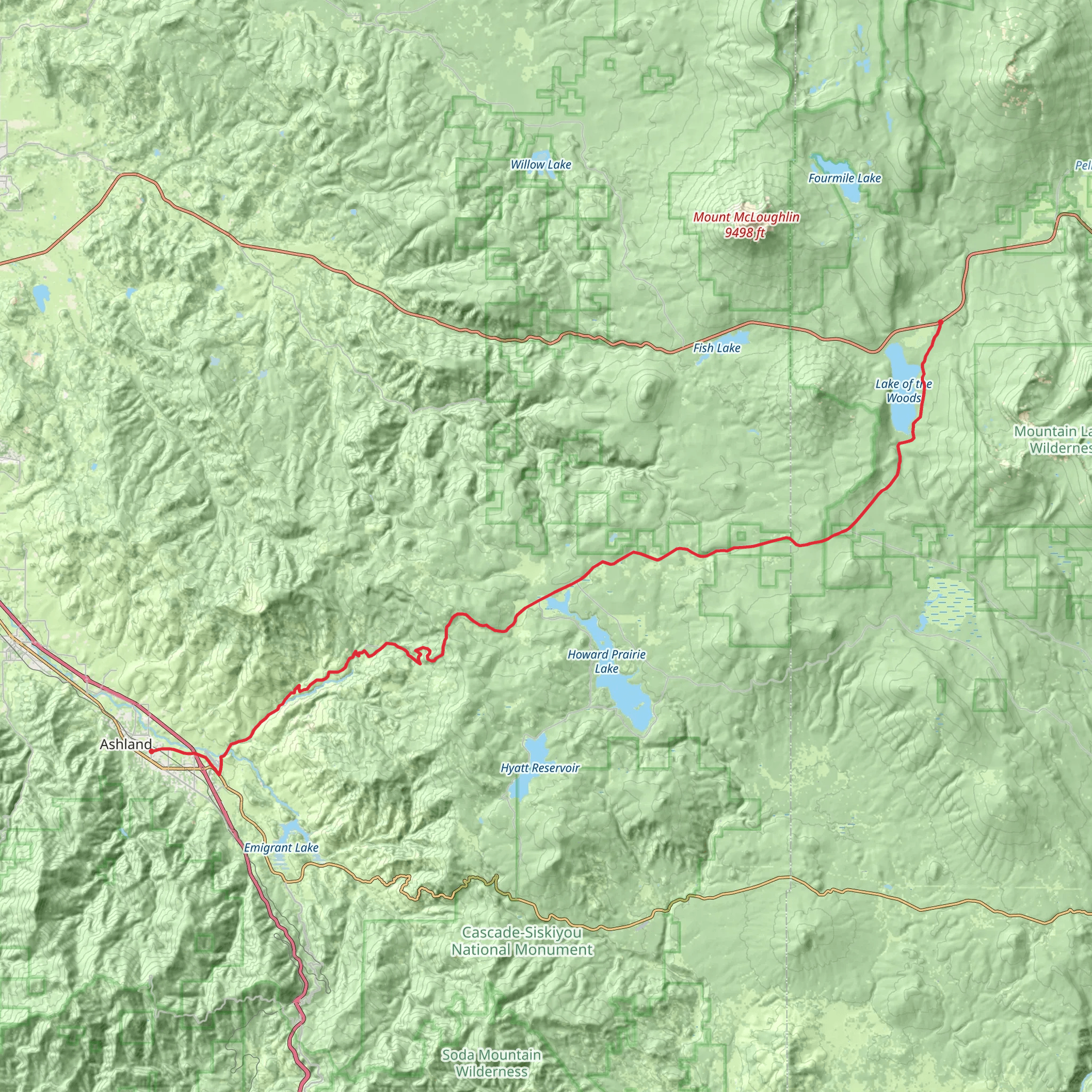 Lake of the Woods via Walker Creek mobile static map