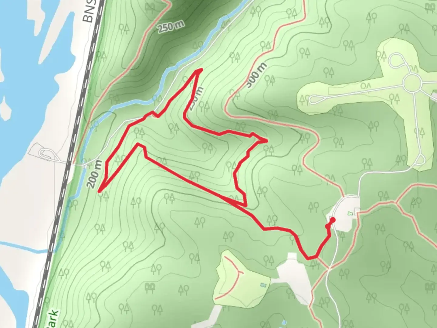 An image depicting the trail Sugar Maple Nature Loop Trail and its surrounding area.