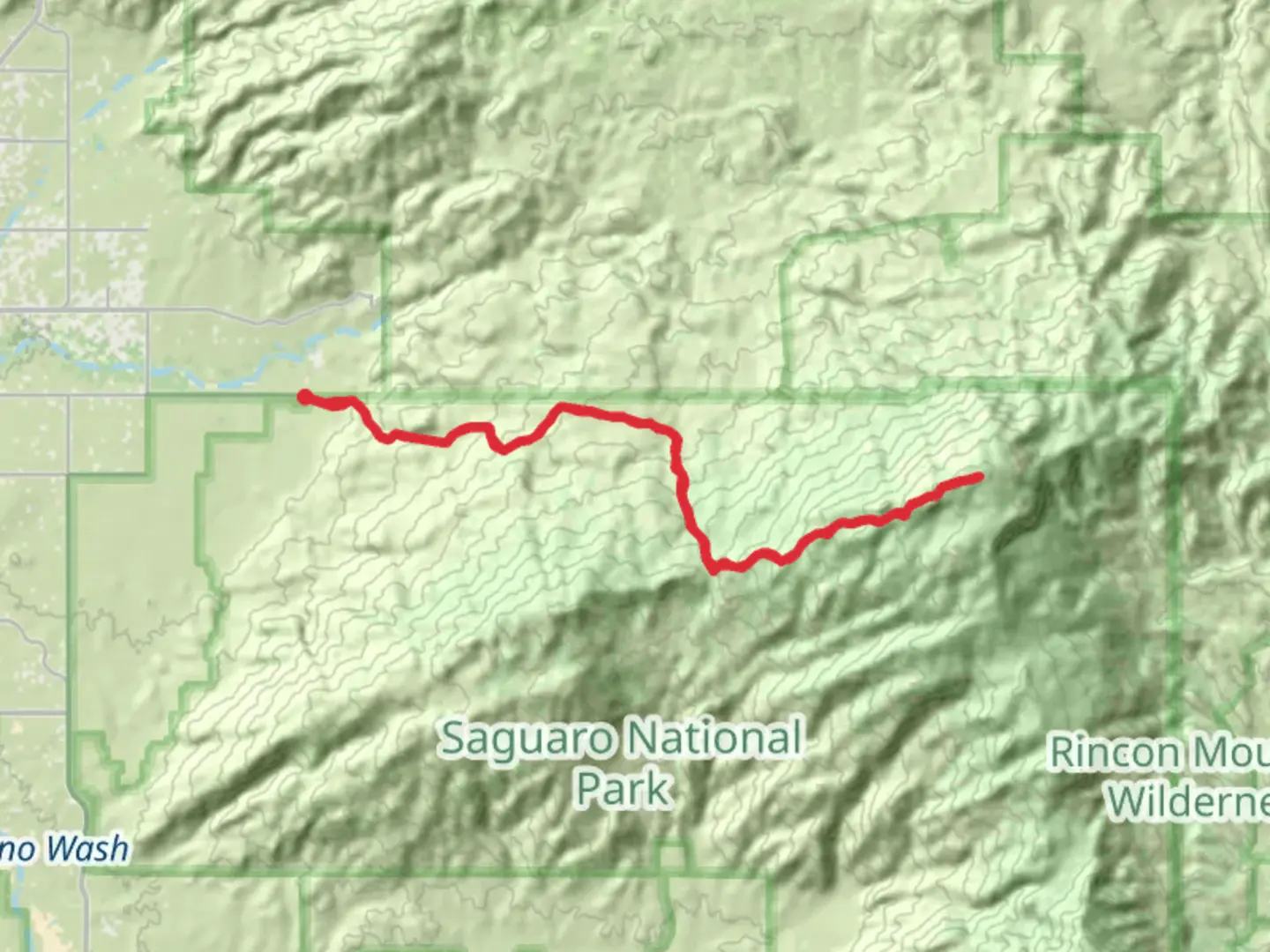 An image depicting the trail Mica Mountain, Spud Rock and Helens Dome via Douglas Spring and Cow Head Saddle Trail and its surrounding area.