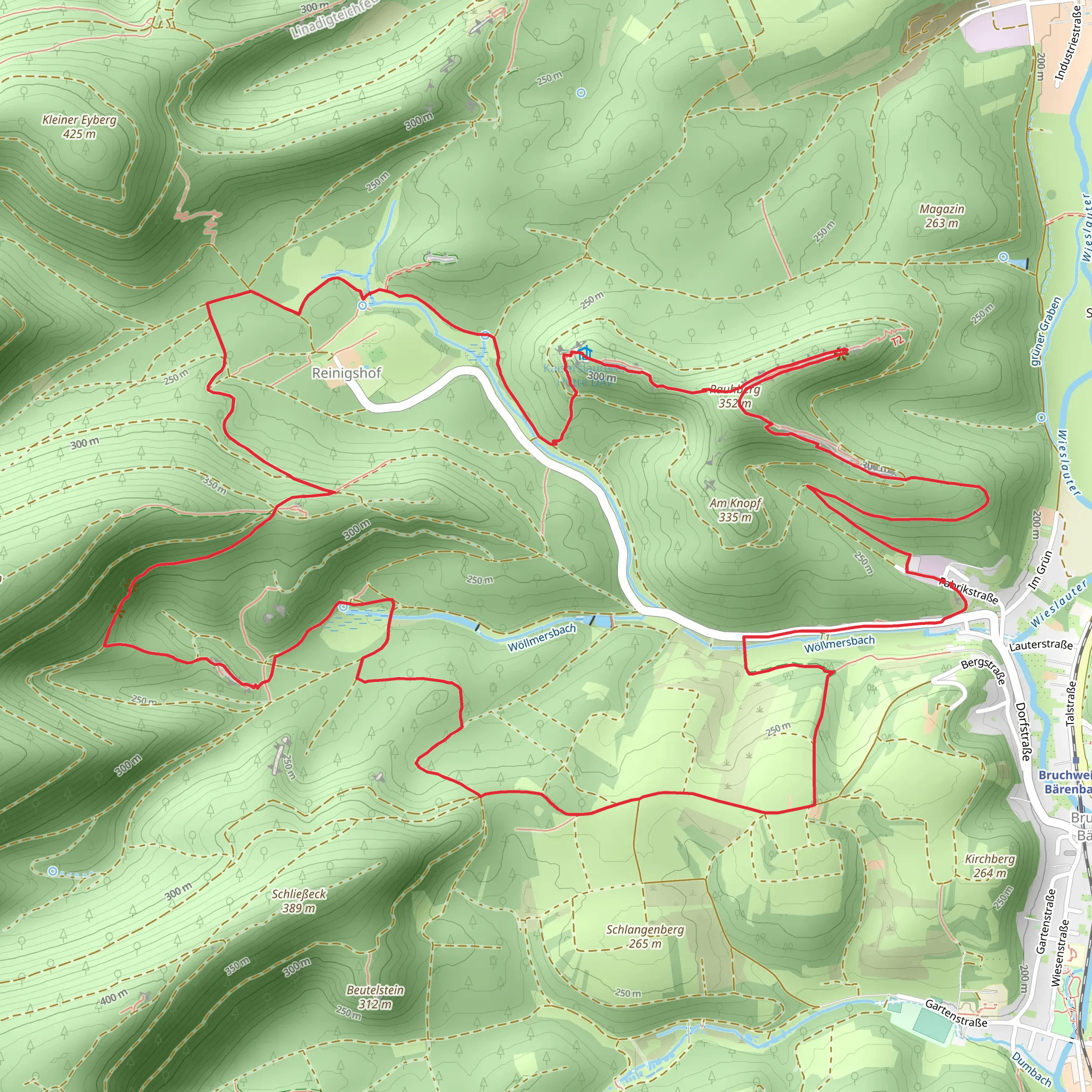 Rauhberg and Napoeonsfelsen Loop via Napoleon Steig mobile static map