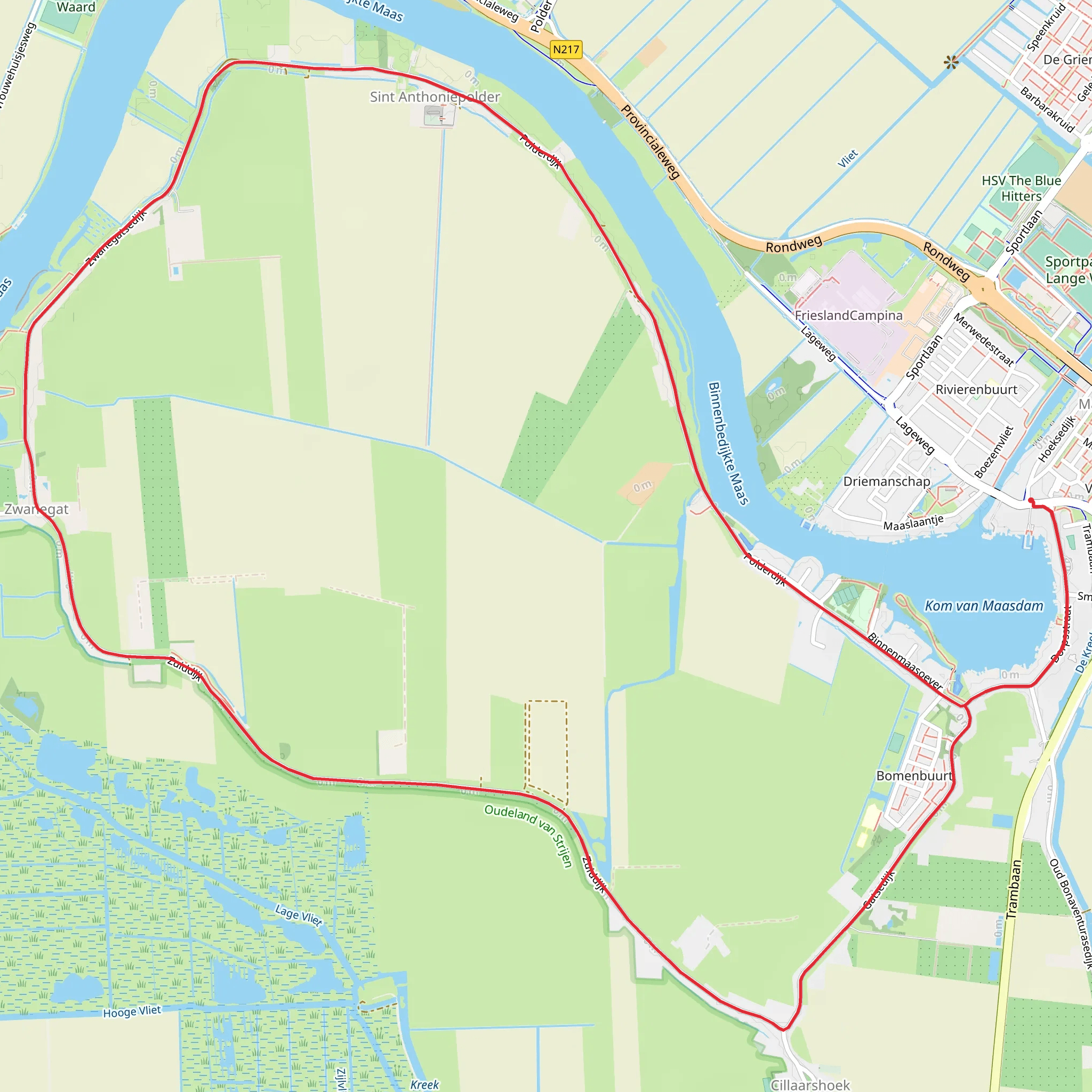 Maasdam and Sint Anthonie Polder Loop mobile static map