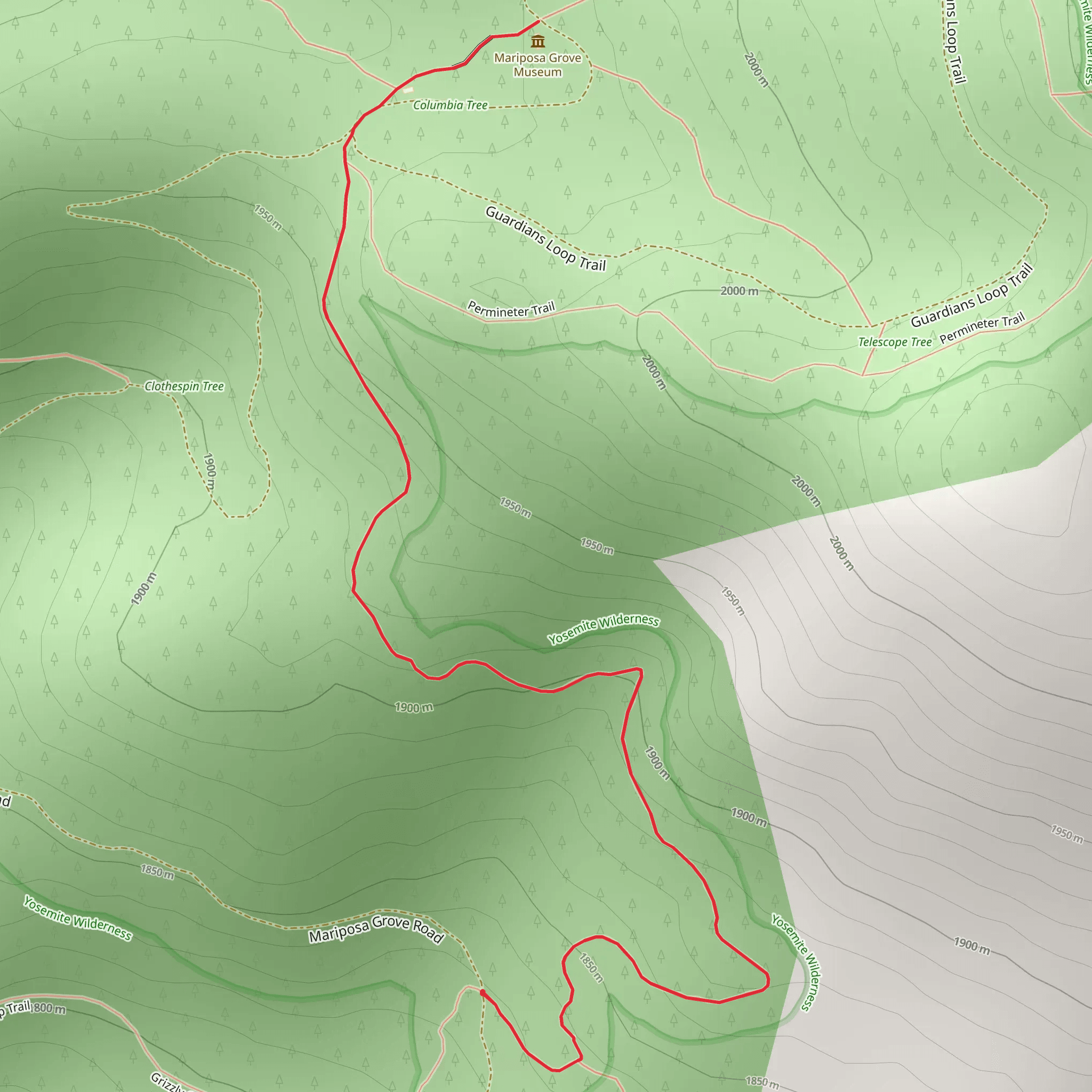 Perimeter Trail mobile static map