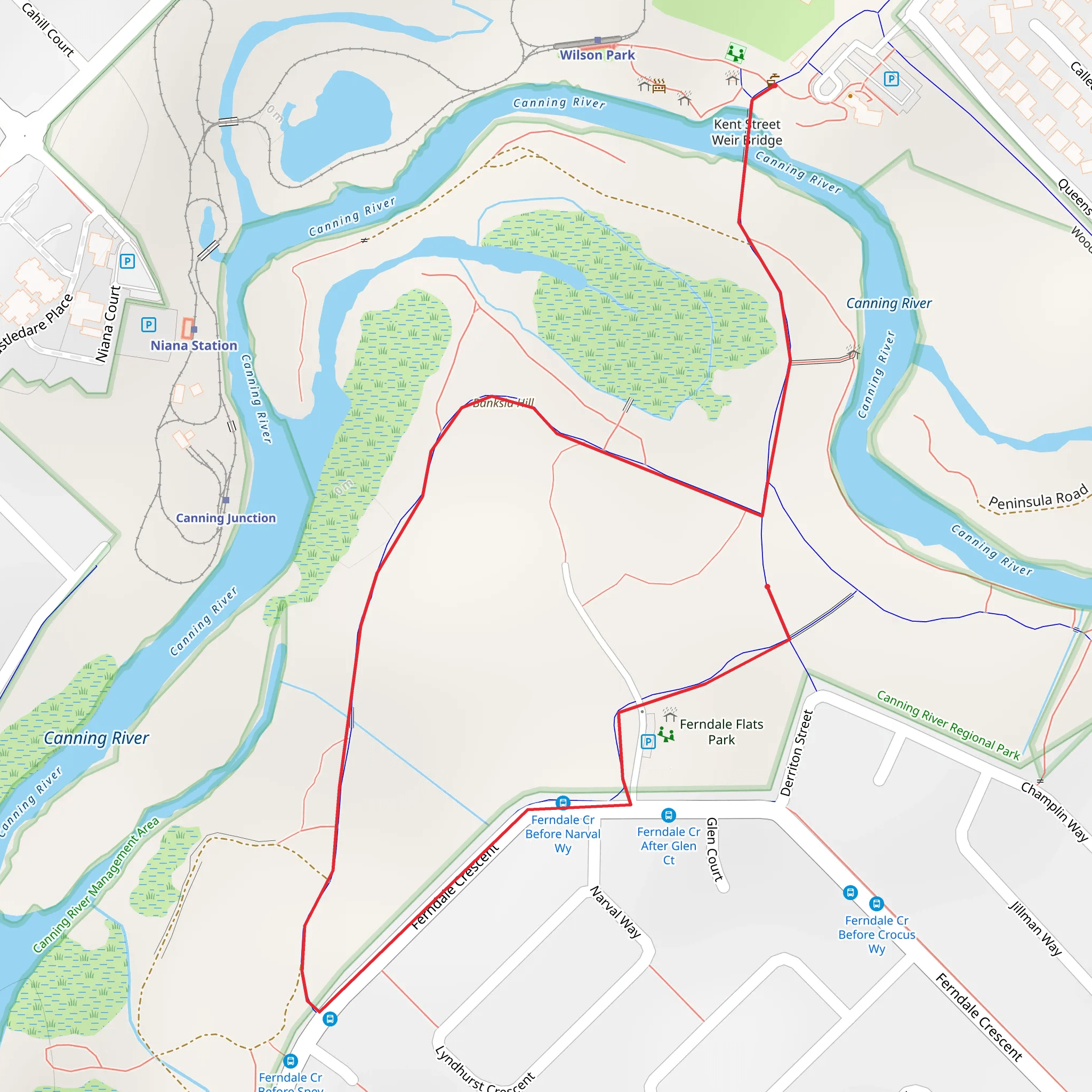 Banksia Hill Loop Trail mobile static map