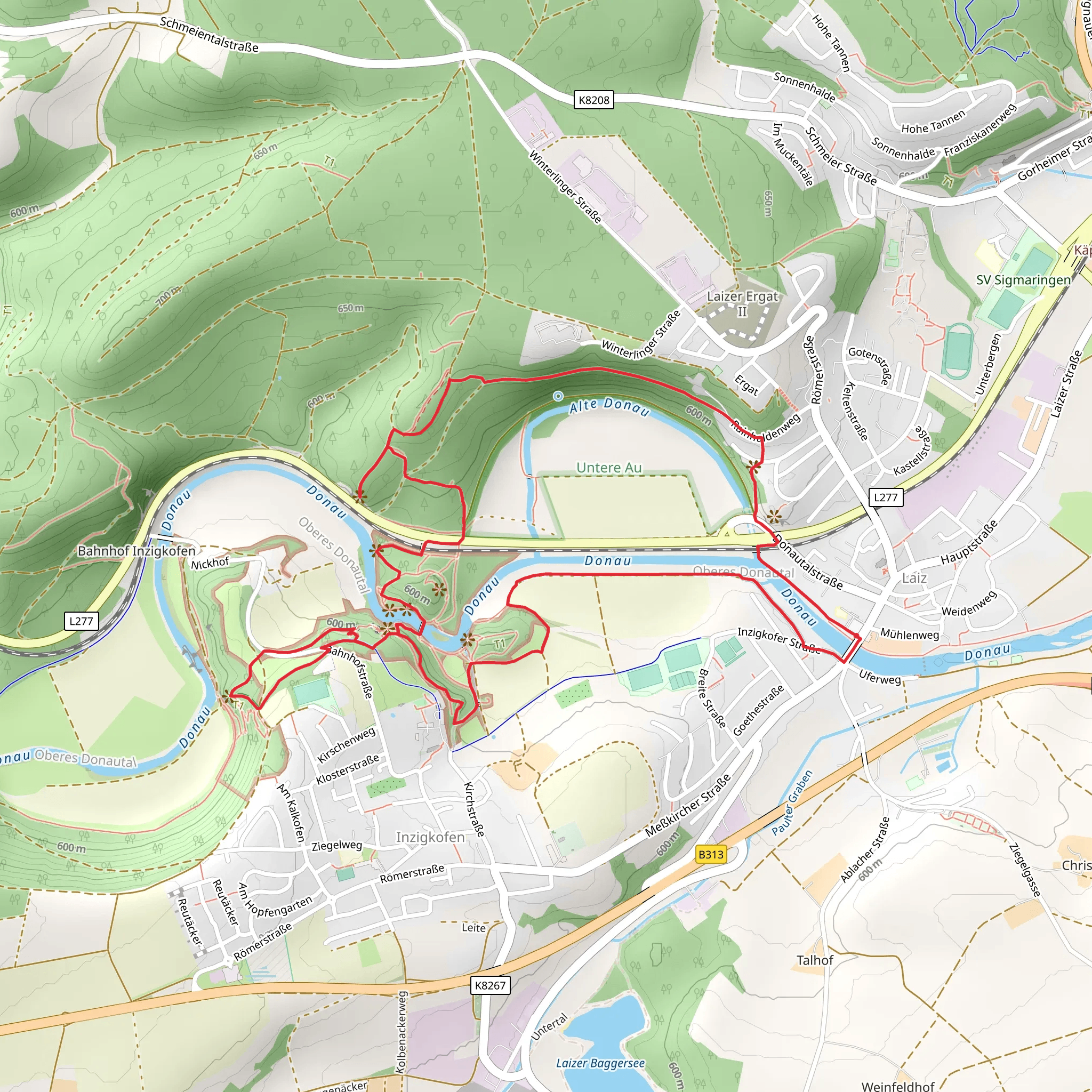 Donau via Zollernalb Weg mobile static map