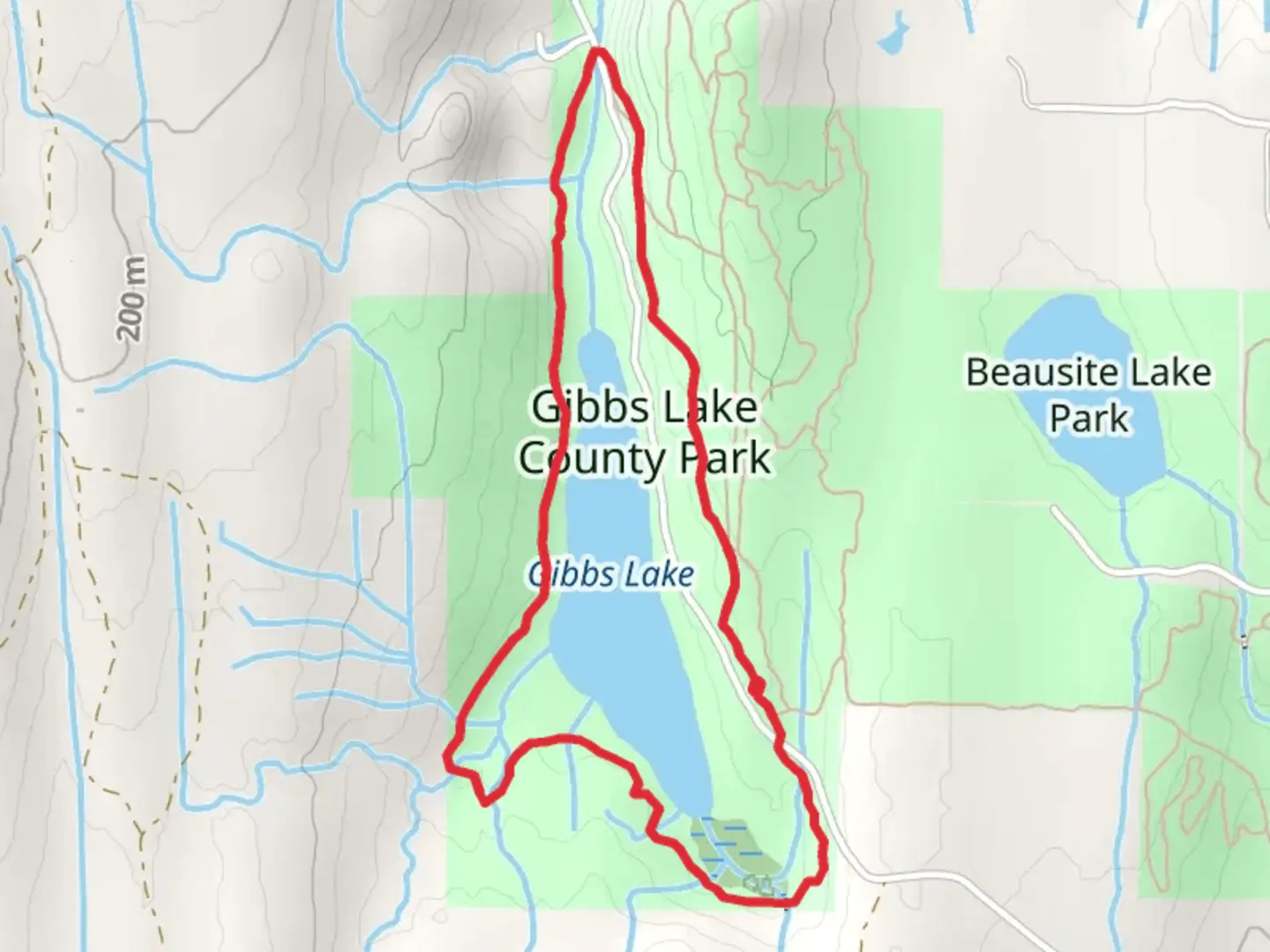 An image depicting the trail Jacks Track and Walt Hoffman Loop and its surrounding area.