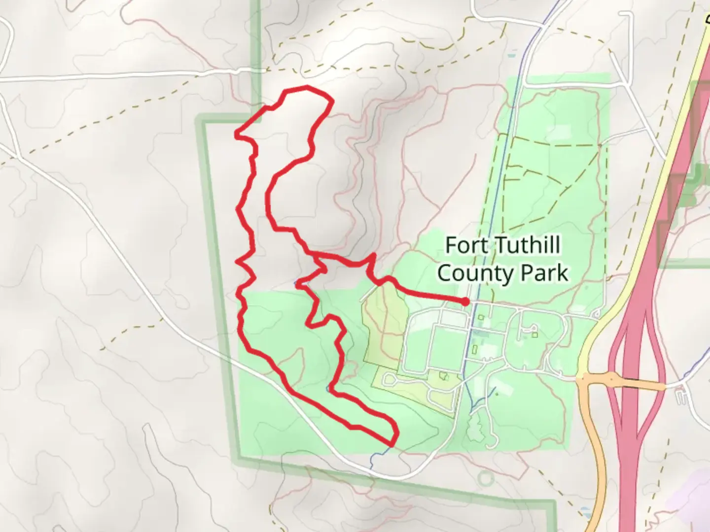 An image depicting the trail Soldier and Bridge Loop and its surrounding area.