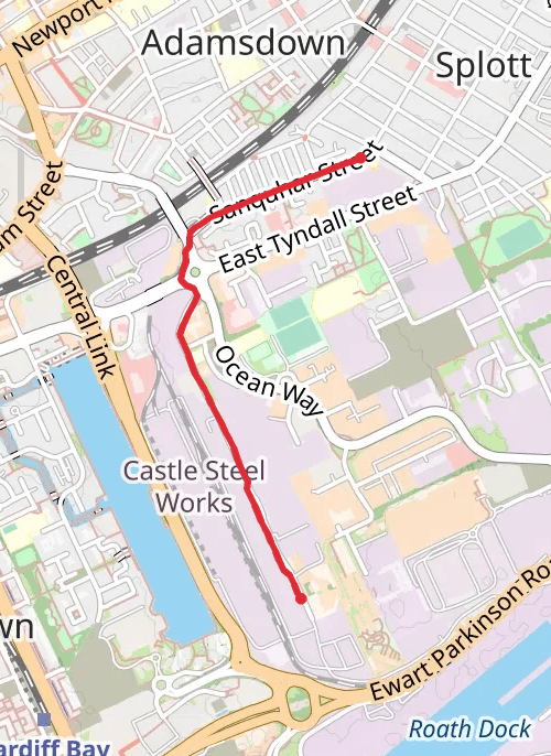 Cardiff Walking mobile static map
