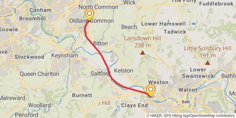 Bristol and Bath Railway Path stage 2 Map