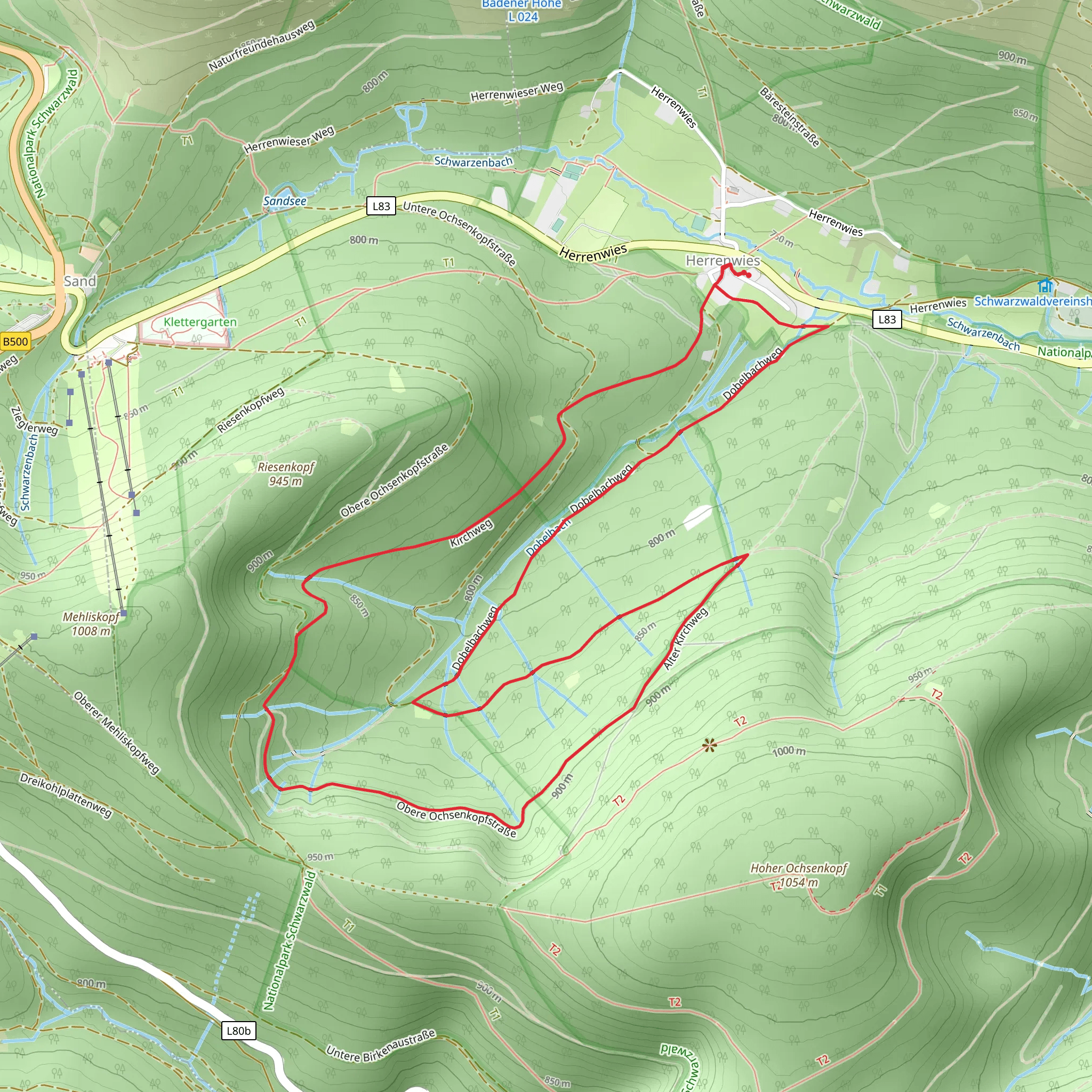Grunwinkel and Glasbrunnen Loop mobile static map